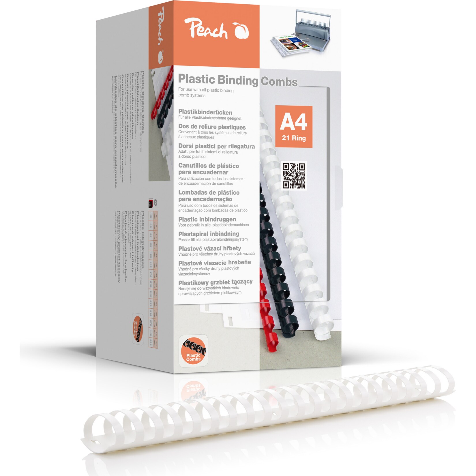 Peach Binder&uuml;cken 44mm, A4, weiss, 50 St&uuml;ck, - Bild 1
