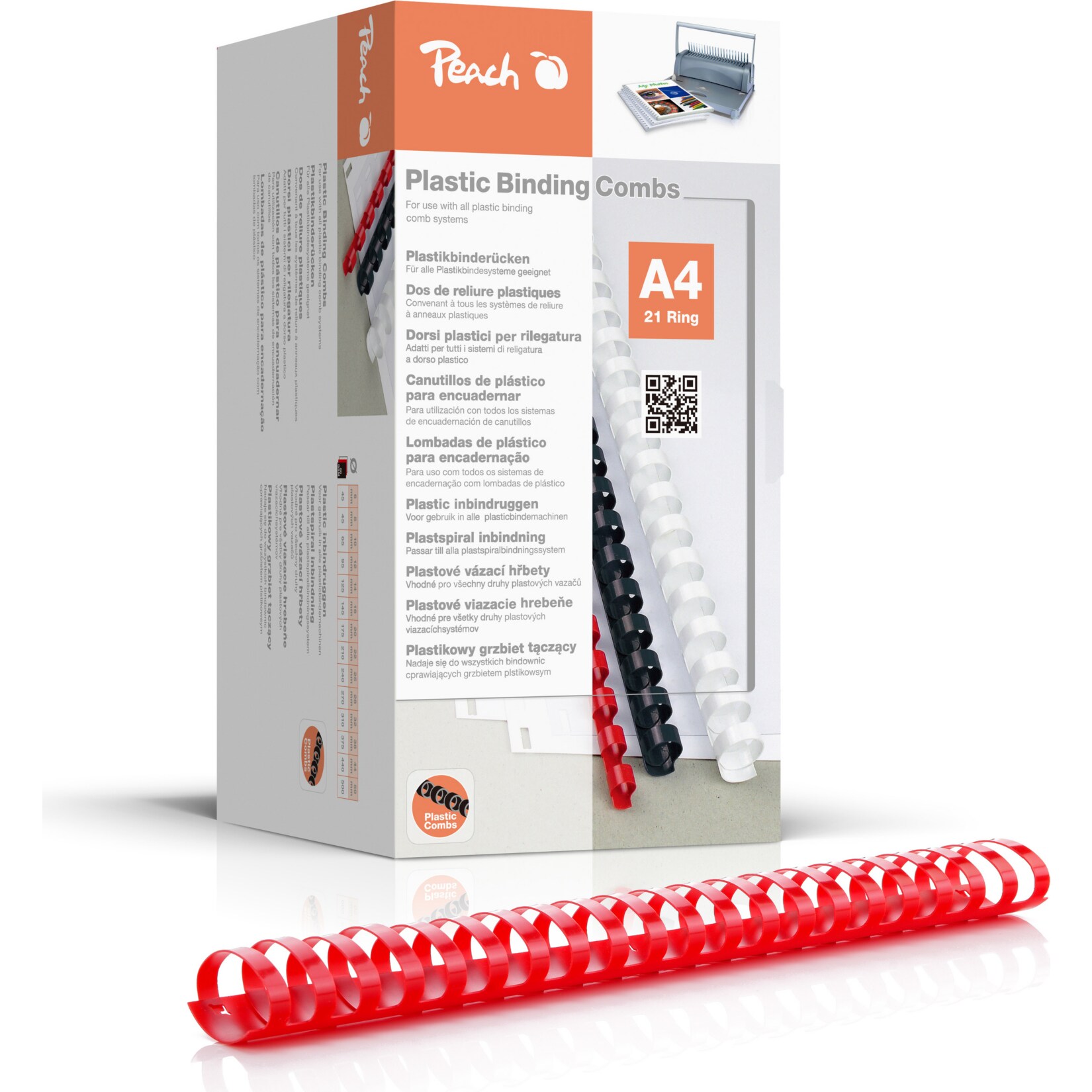 Peach Binder&uuml;cken 44mm, A4, rot, 50 St&uuml;ck, - Bild 1