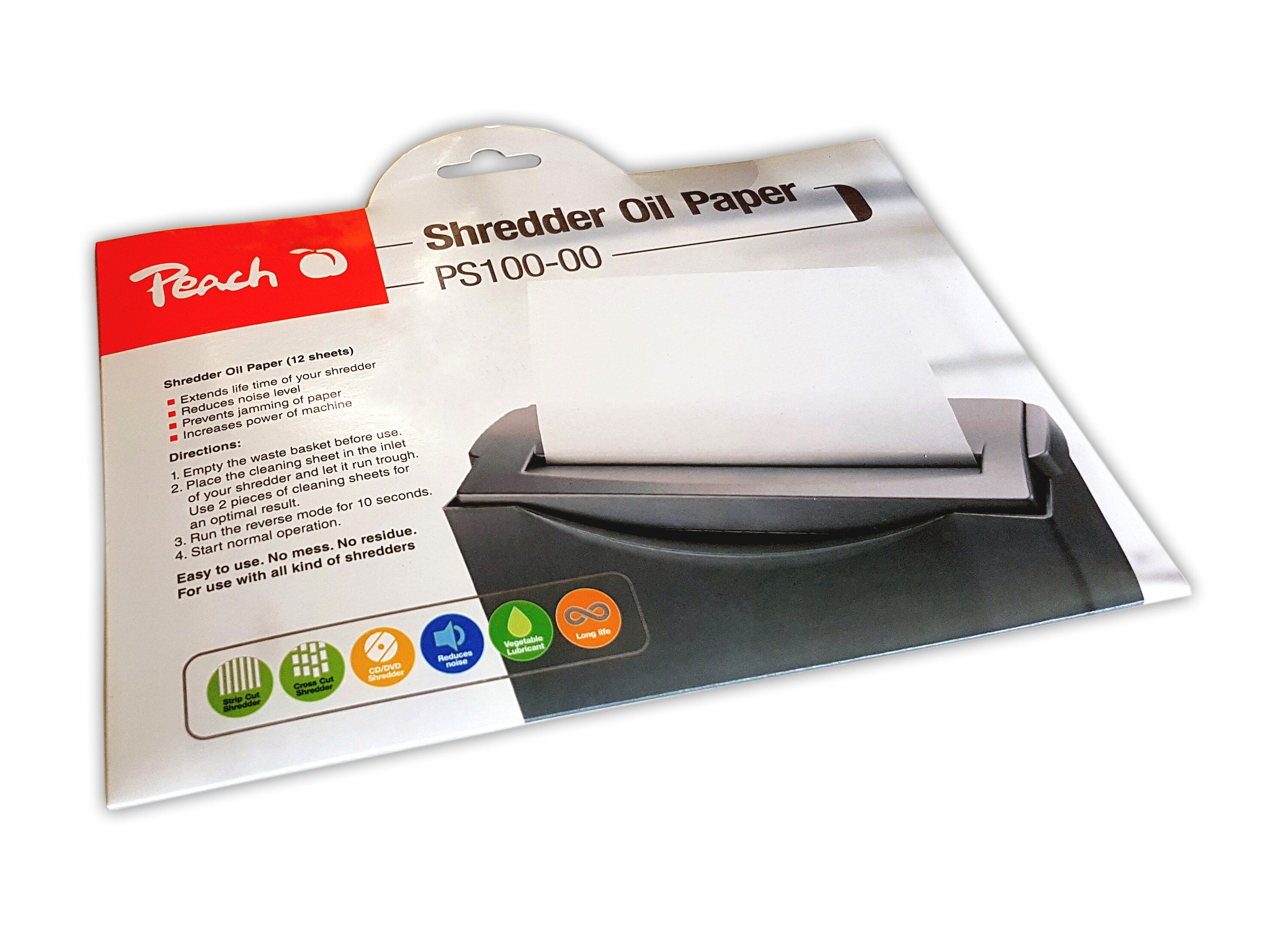 Peach &Ouml;lpapier Aktenvernichter 12 Blatt/Packung - Bild 1