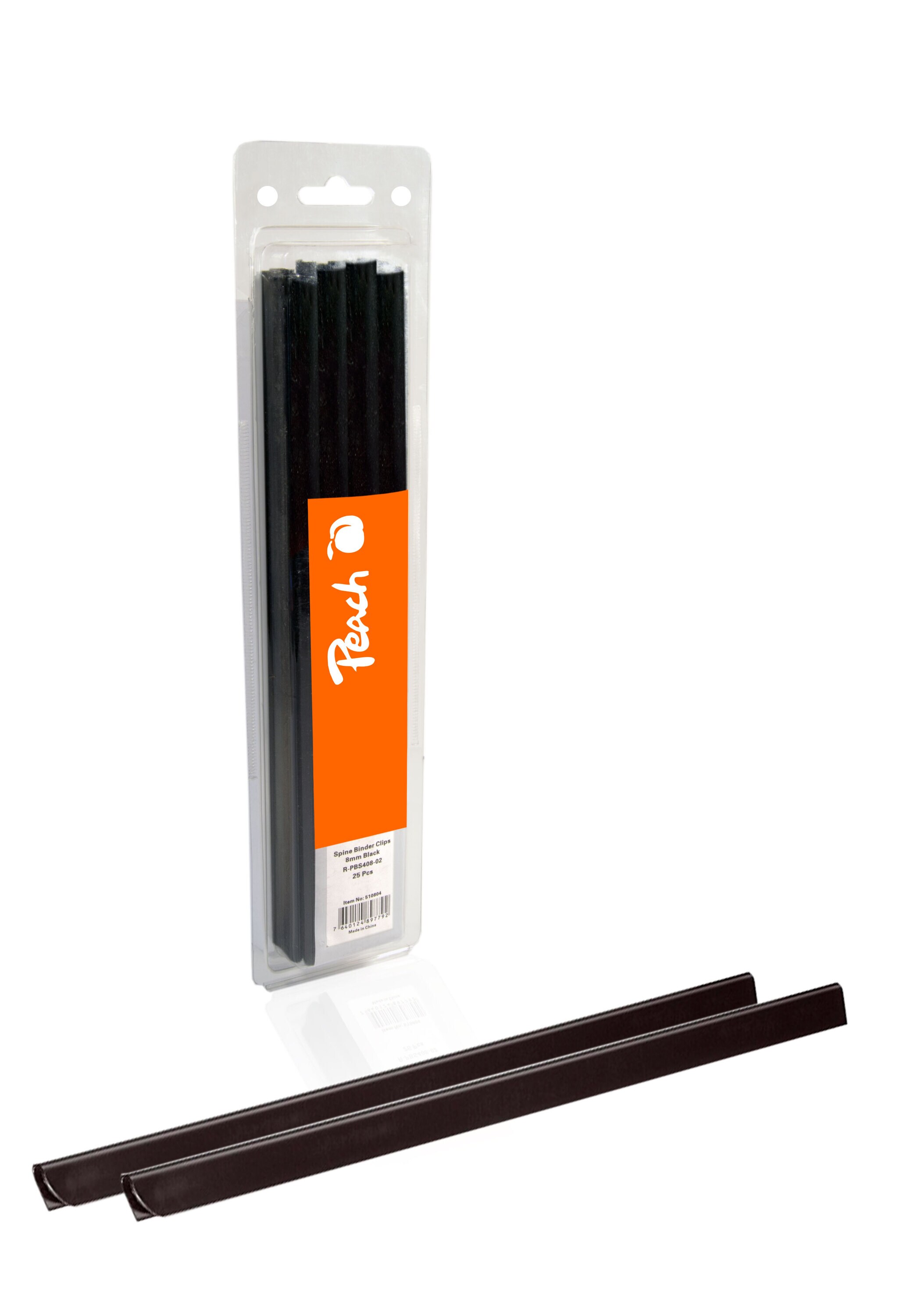 Peach Plastik Klemmschienen, 8mm, schwarz, 25 Stk., - Bild 1