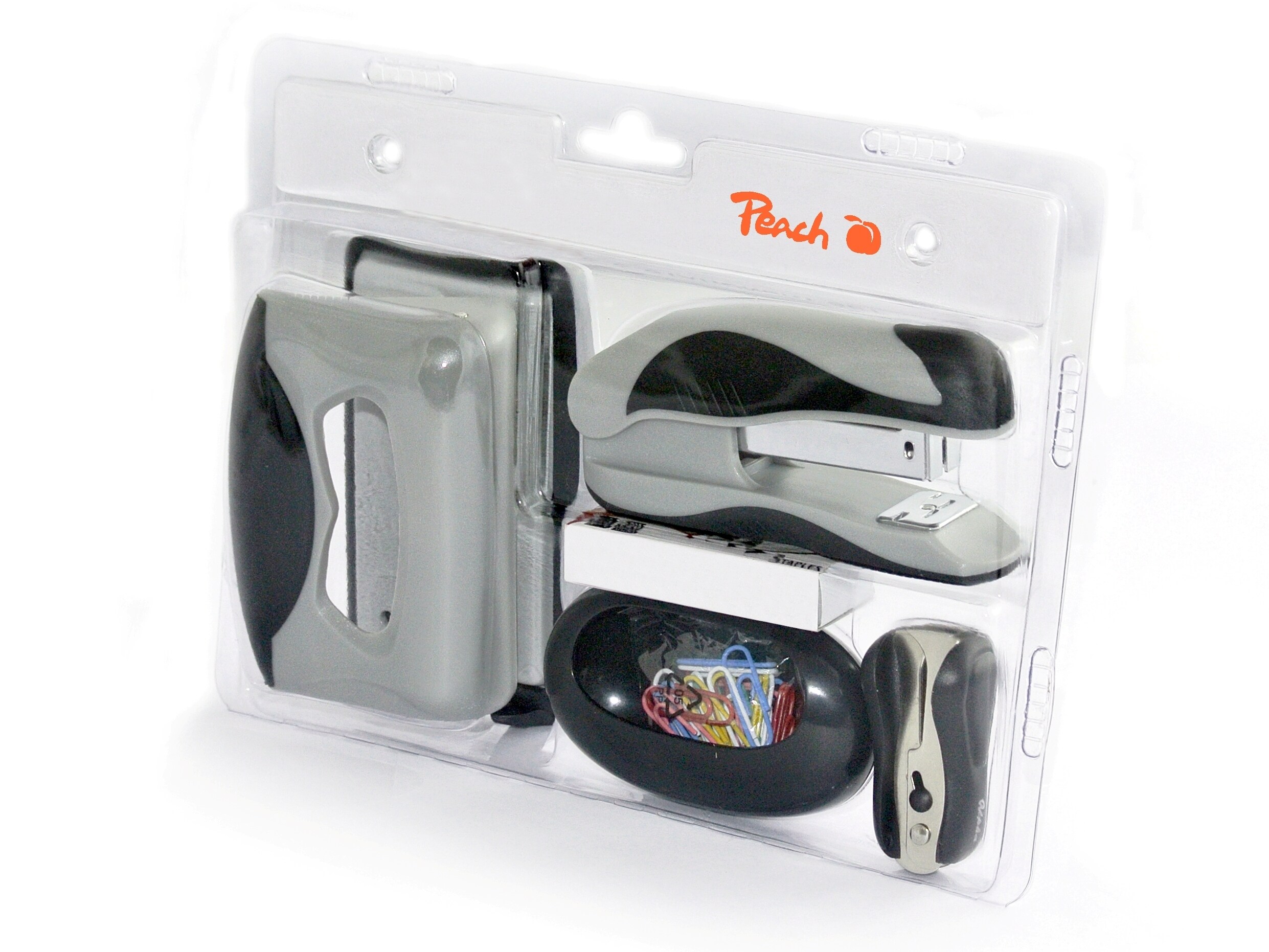 Peach B&uuml;robedarfset, schwarz, 6-teilig - Bild 1