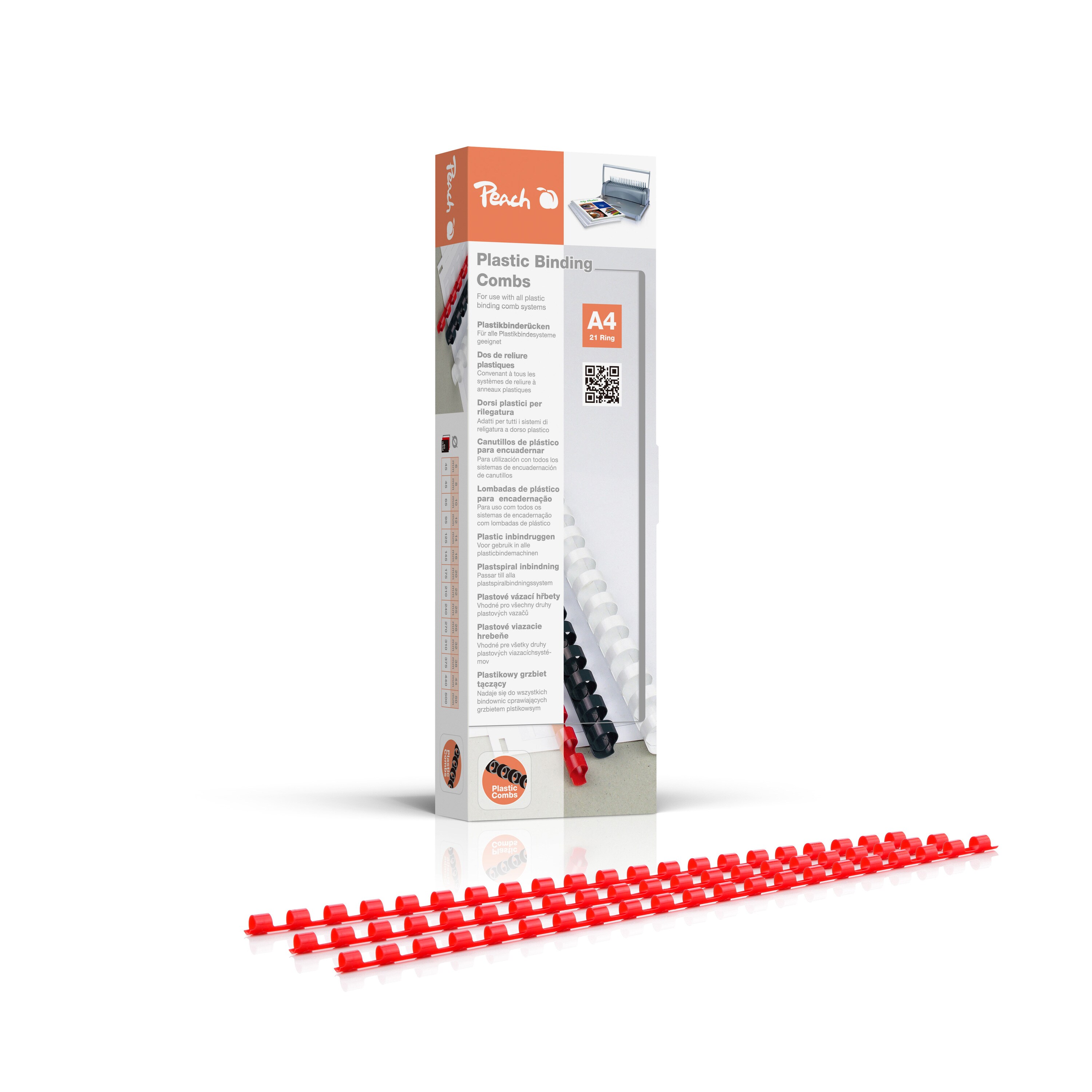 Peach Binder&uuml;cken 6mm, A4, rot, 1000 St&uuml;ck - Bild 1