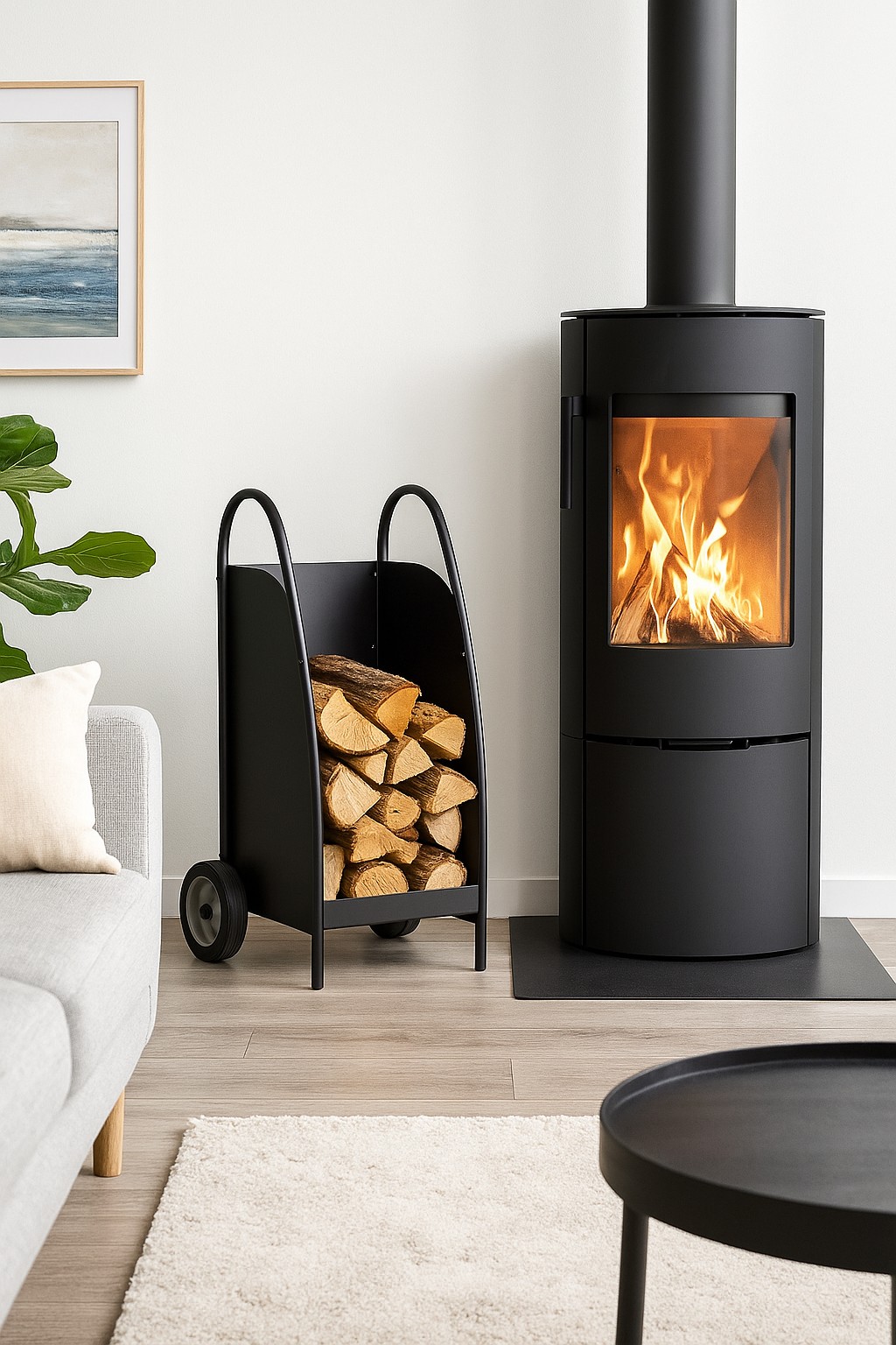 m&ouml;bel direkt online Kaminholzwagen aus Metall - Bild 1