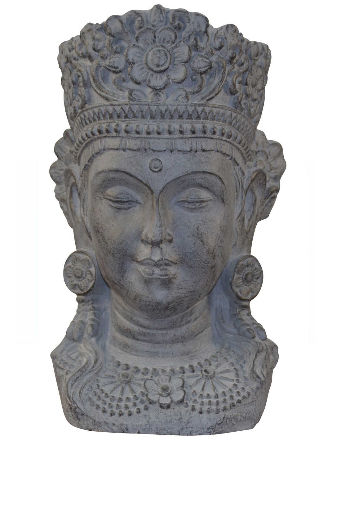 möbel direkt online Pflanzgefäß Buddhakopf grau