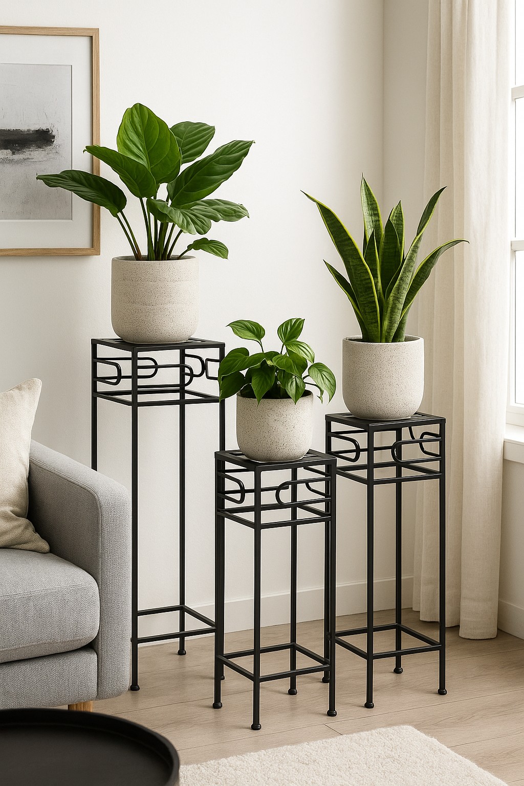 m&ouml;bel direkt online Blumenst&auml;nder 3tlg. aus Metall - Bild 1