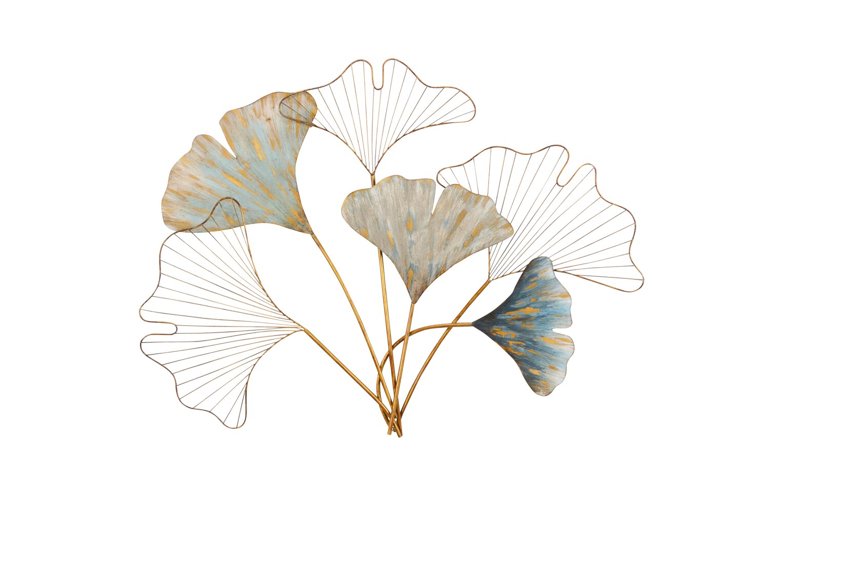 möbel direkt online Wanddekoration Ginkgoblätter gold