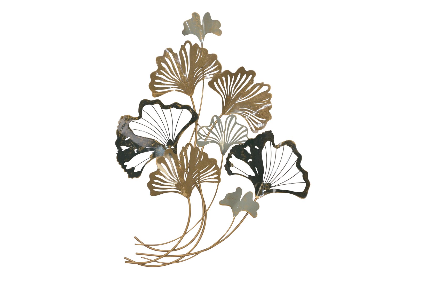 möbel direkt online Wanddekoration Ginkgoblätter gold