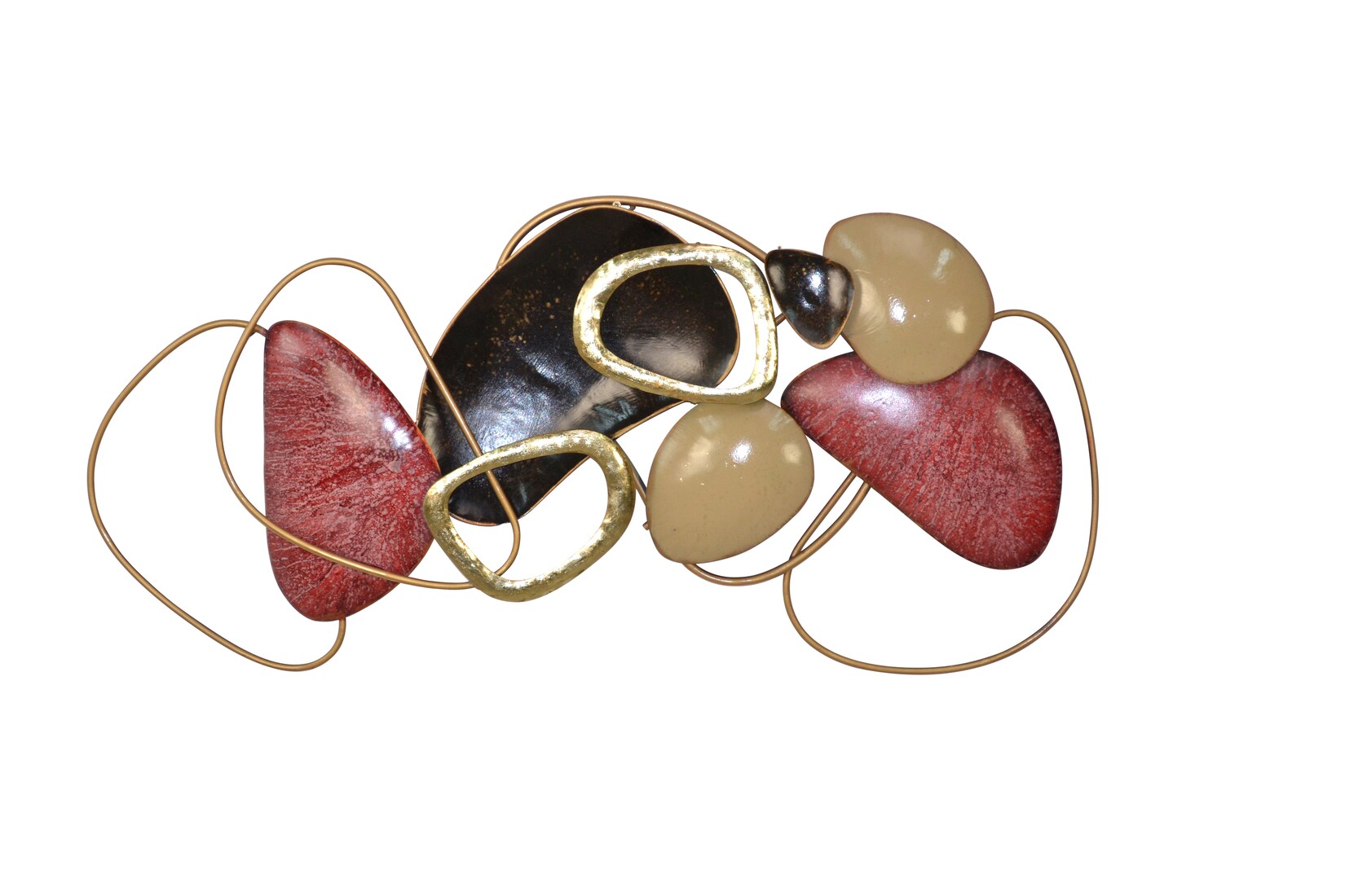 möbel direkt online Wanddekoobjekt 105 cm breit rot/gold/schwarz
