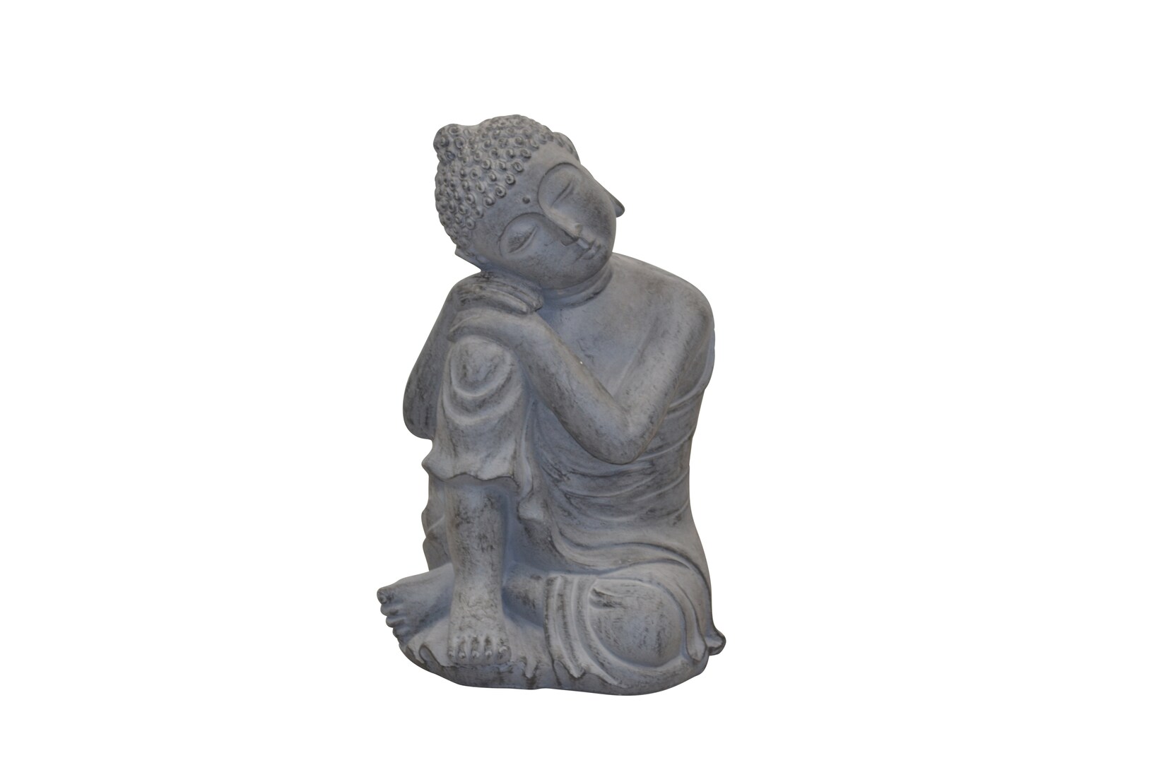 möbel direkt online Standdekoration Sitzender Buddha grau