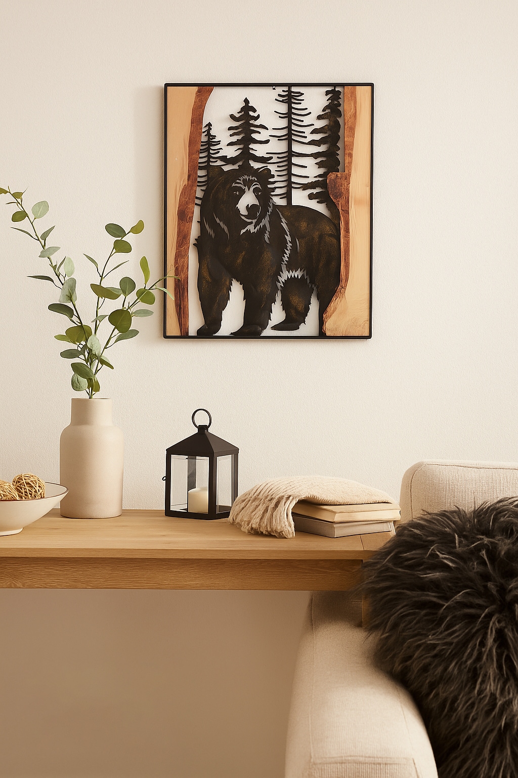 m&ouml;bel direkt online Wanddekoobjekt B&auml;r im Wald - Bild 1