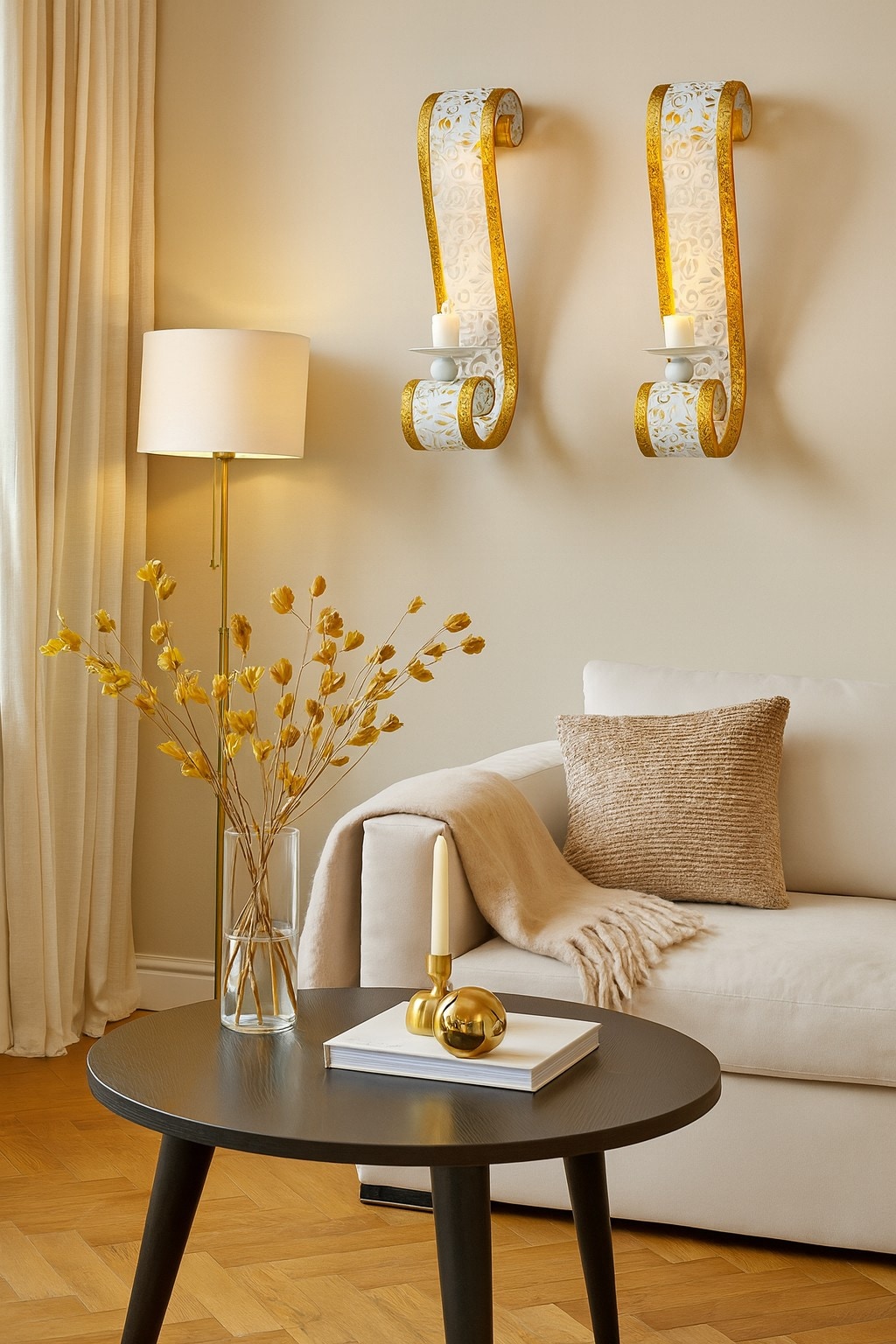 m&ouml;bel direkt online Wandkerzenhalter 2er-Set Wandkerzenhalter-Set - Bild 1