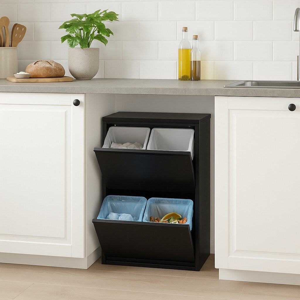 m&ouml;bel direkt online M&uuml;lltrenner (2Klappen/4Eimer) Madrid - Bild 1