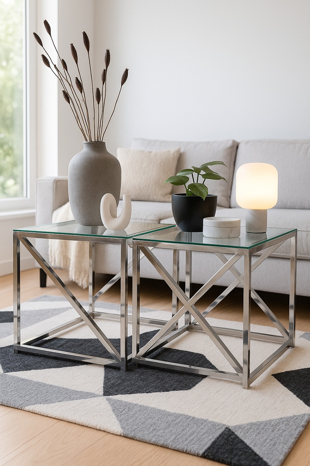 m&ouml;bel direkt online Glastisch 2St&uuml;ck Walburga - Bild 1