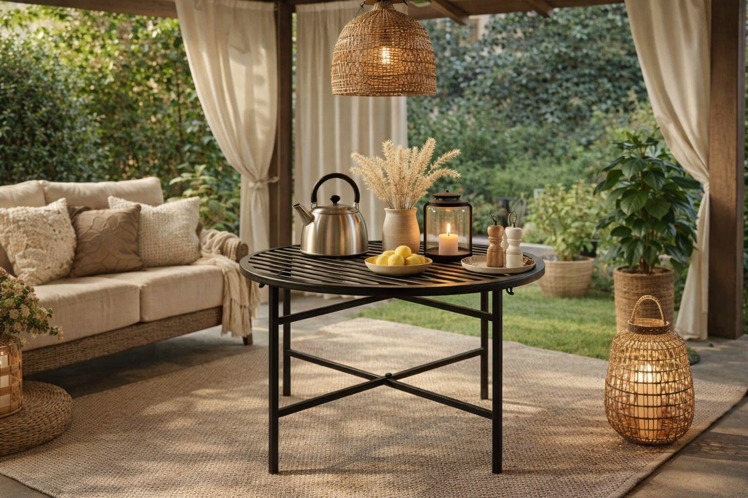 möbel direkt online Metalltisch Gartentisch schwarz