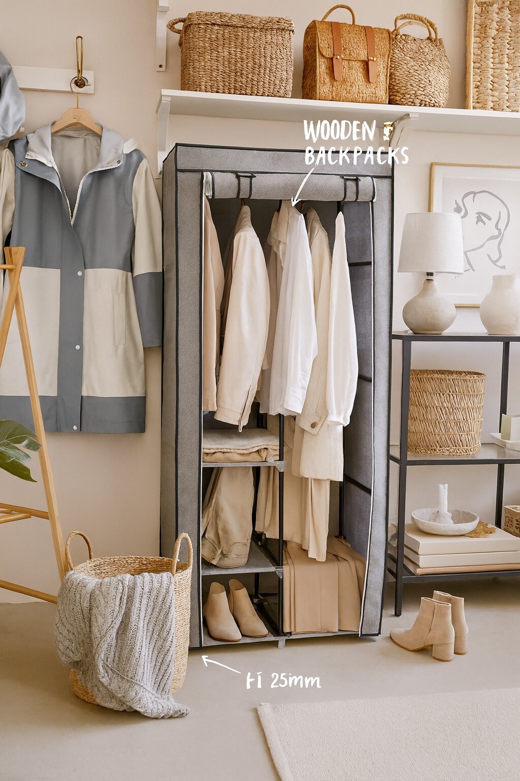 m&ouml;bel direkt online Textil-Kleiderschrank Sarah - Bild 1