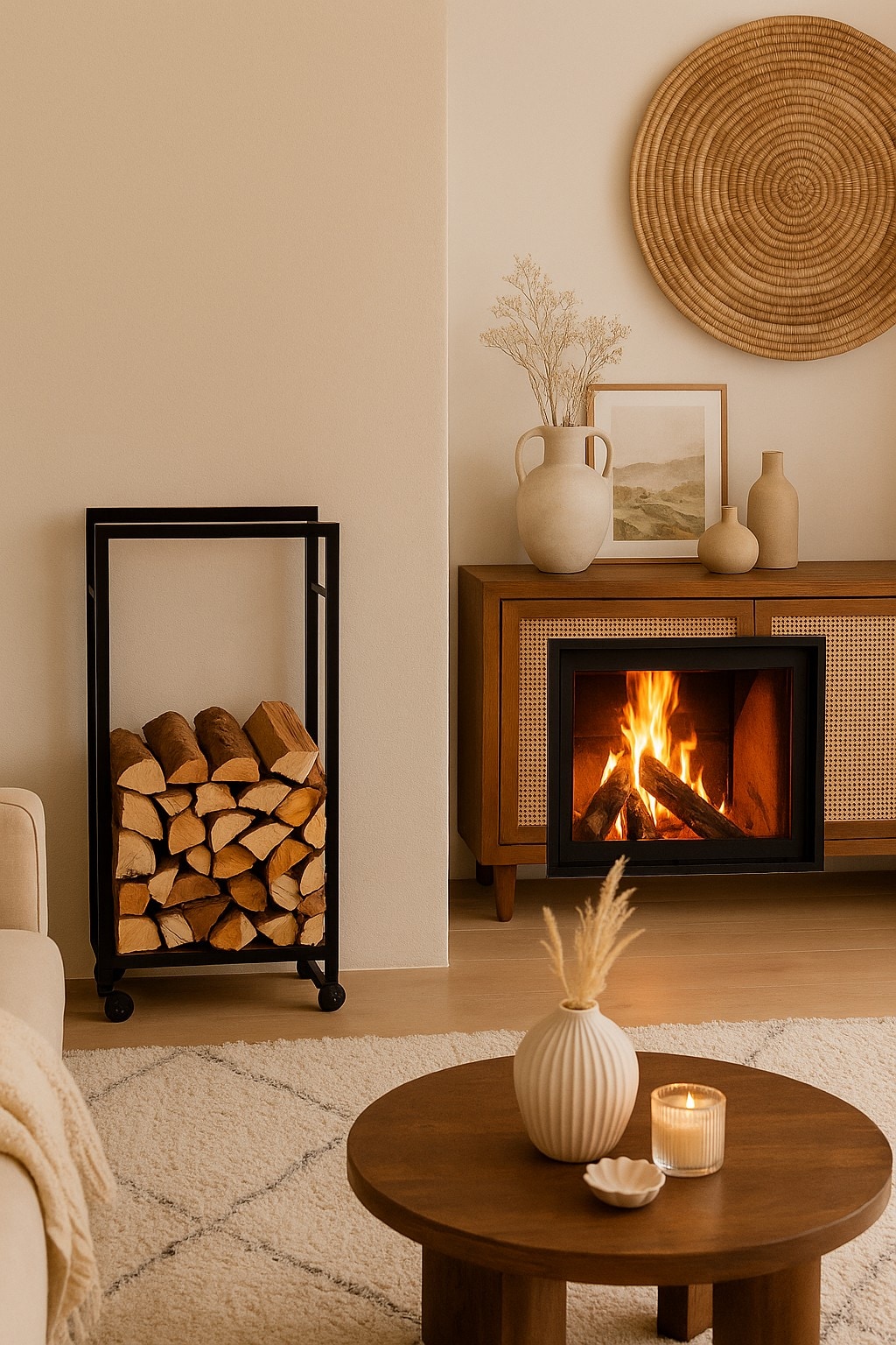 m&ouml;bel direkt online Kaminholzregal mit Rollen - Bild 1