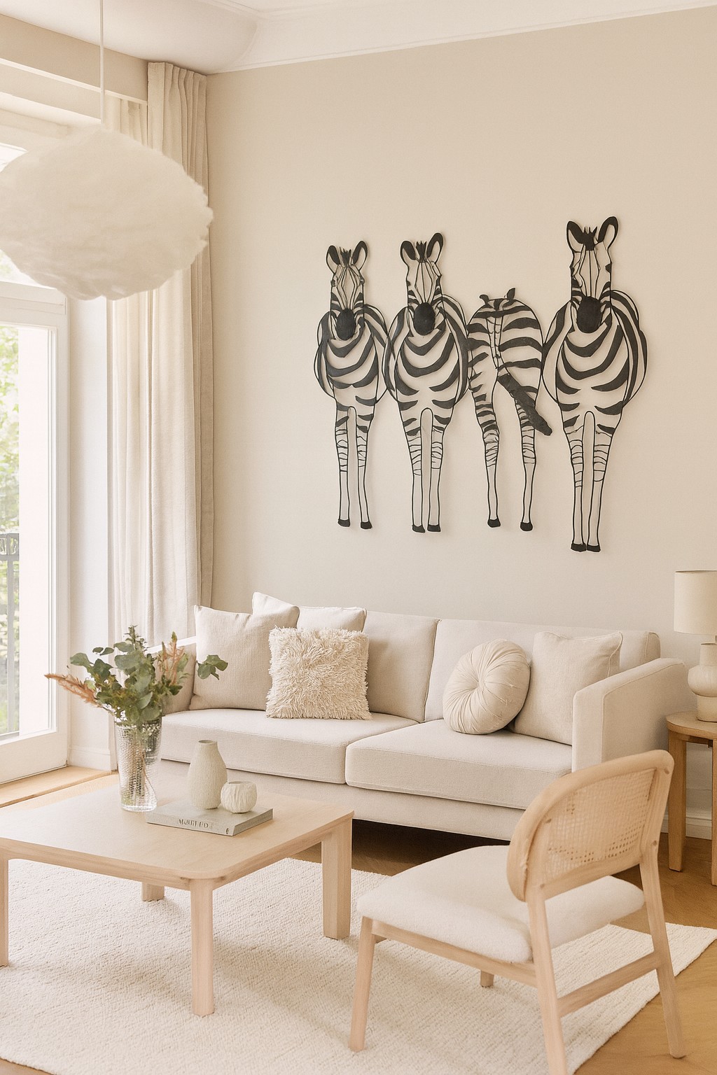 m&ouml;bel direkt online Wandekoration "Zebrafamilie" - Bild 1