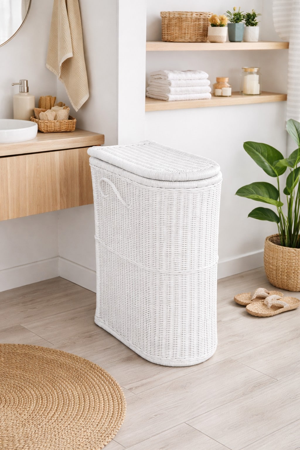 m&ouml;bel direkt online W&auml;schekorb handgeflochten - Bild 1