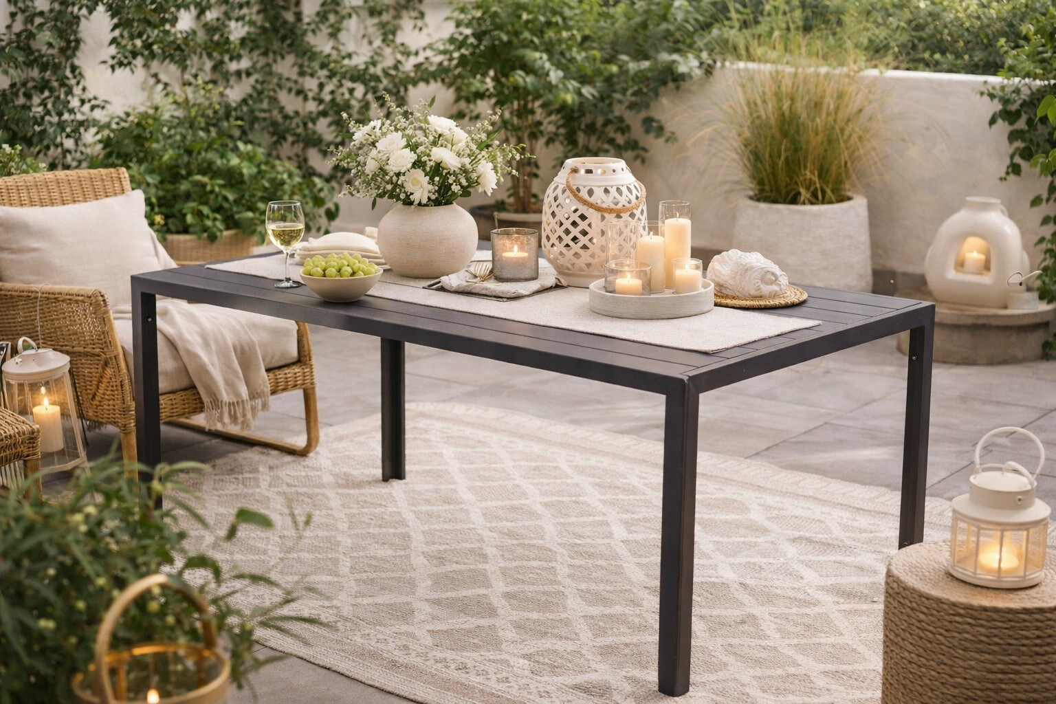 möbel direkt online Gartentisch 150x90 cm schwarz
