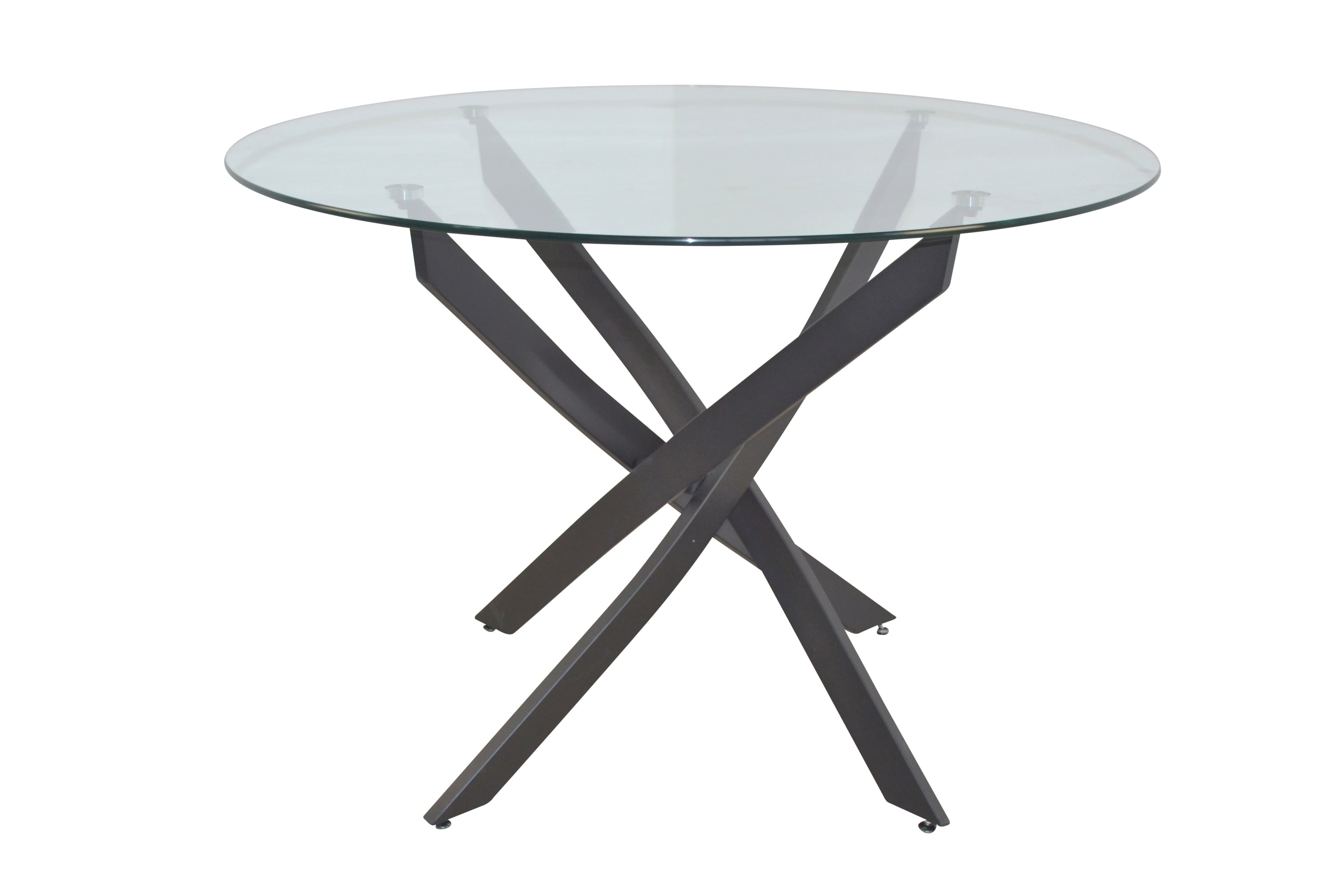 m&ouml;bel direkt online 4-Fu&szlig;-Esstisch mit &Oslash;110 cm Glasplatte - Bild 1