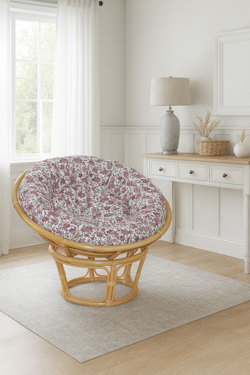 m&ouml;bel direkt online Papasansessel, Durchmesser 110 cm Sessel mit Kissen - Bild 1