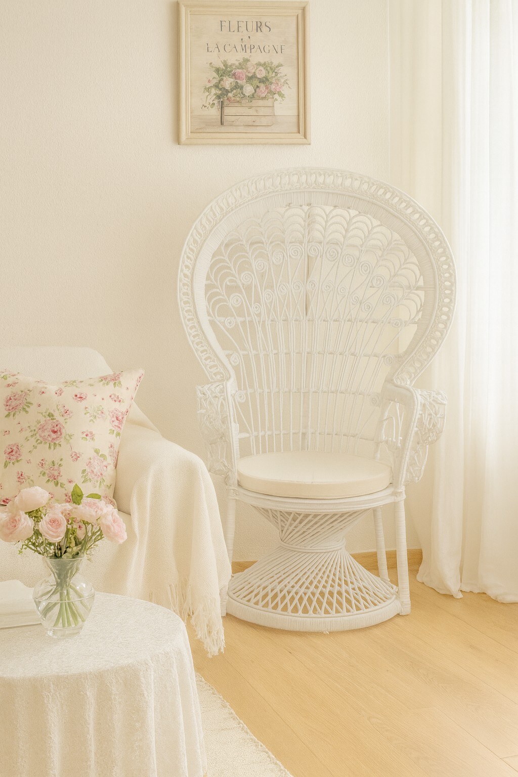 m&ouml;bel direkt online Rattansessel Pfauenthron mit Sitzkissen - Bild 1