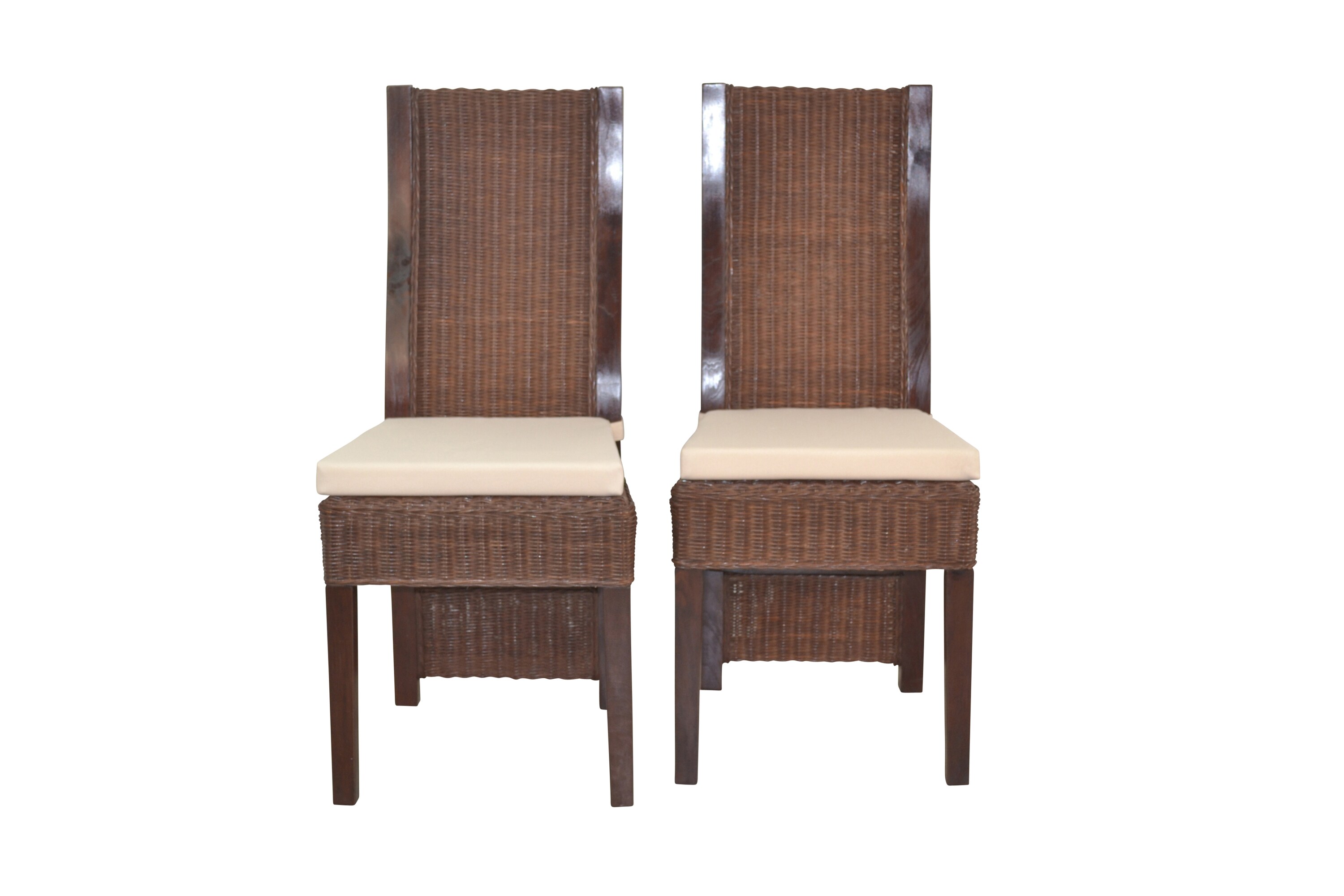 m&ouml;bel direkt online Rattanstuhl 2er-Set mit Sitzkissen - Bild 1