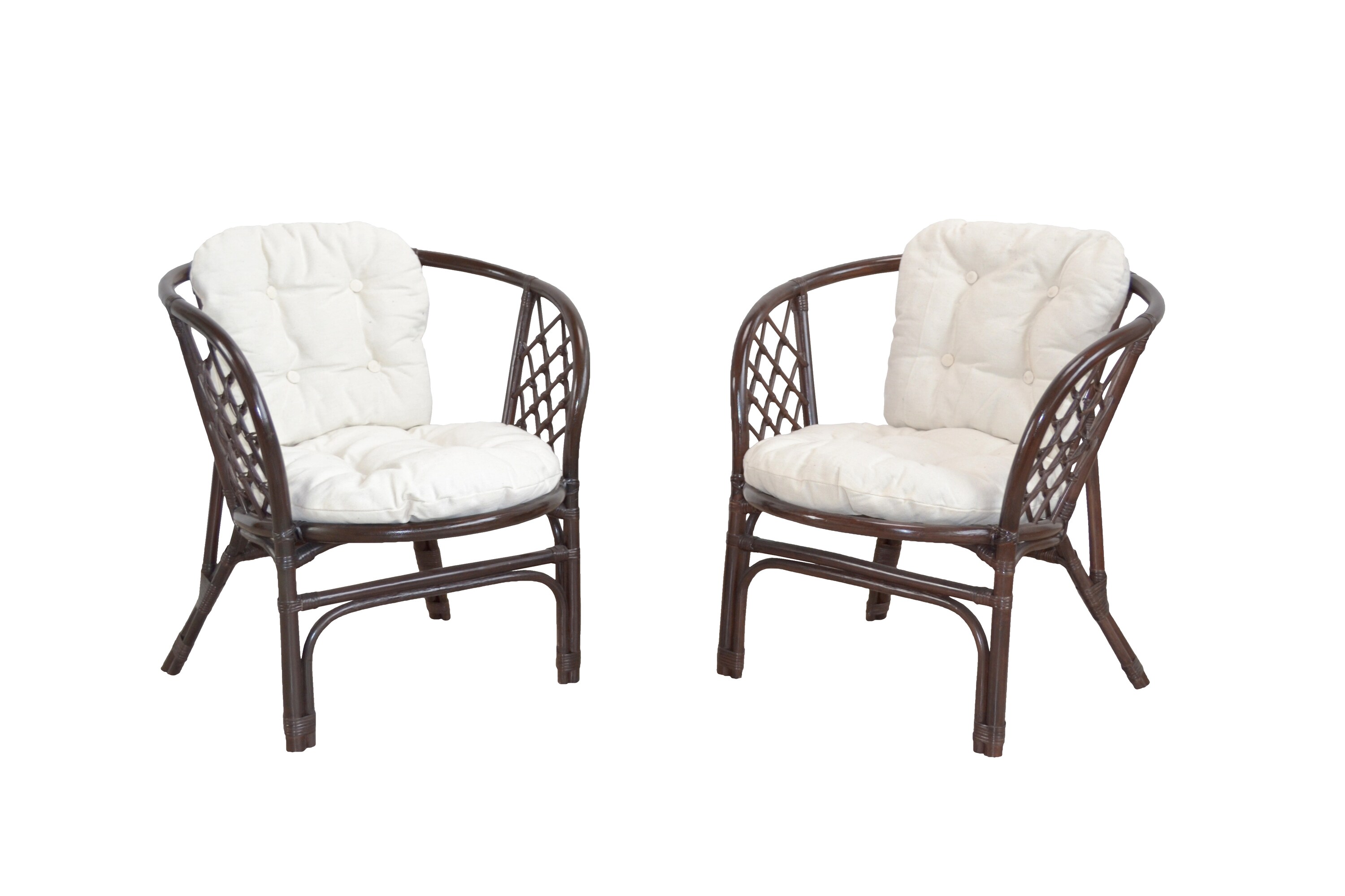 m&ouml;bel direkt online 2er-Set Rattansessel mit Kissen Sonja - Bild 1