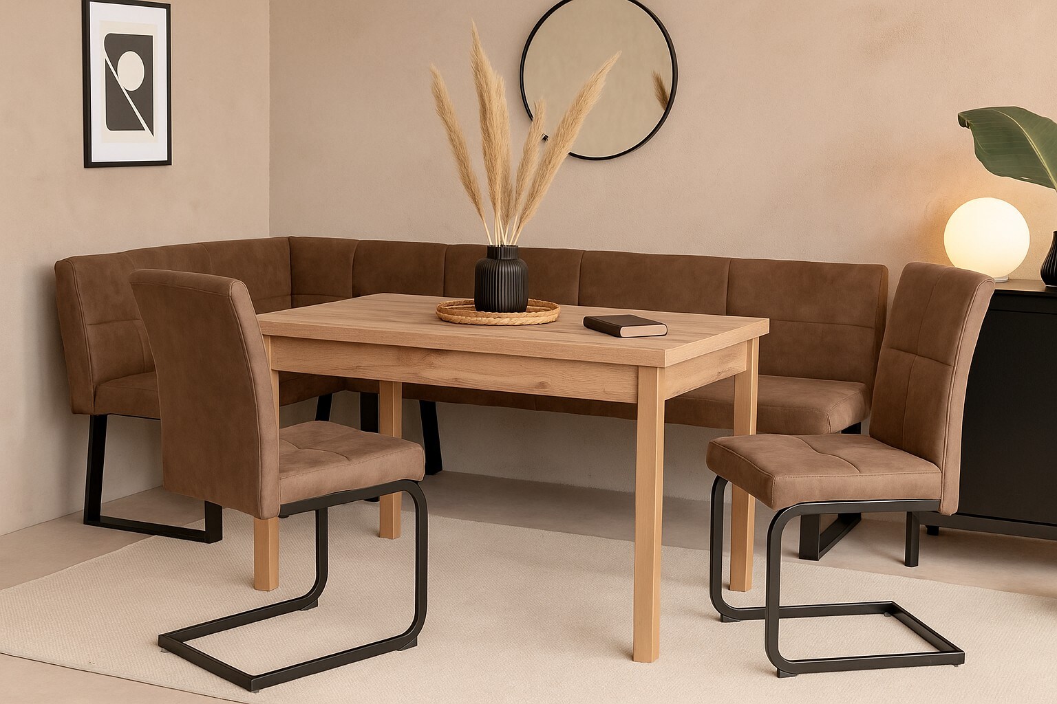 möbel direkt online 4tlg. Eckbankgruppe Schenkelmaß 190x150 cm