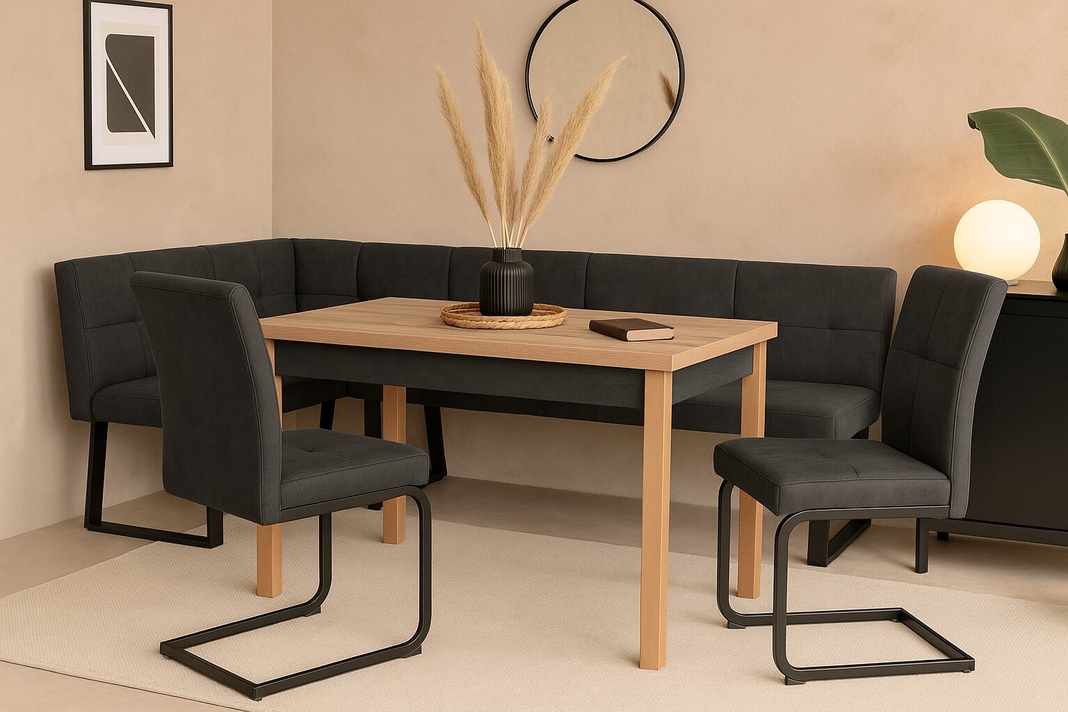 möbel direkt online 4tlg. Eckbankgruppe Schenkelmaß 190x150 cm
