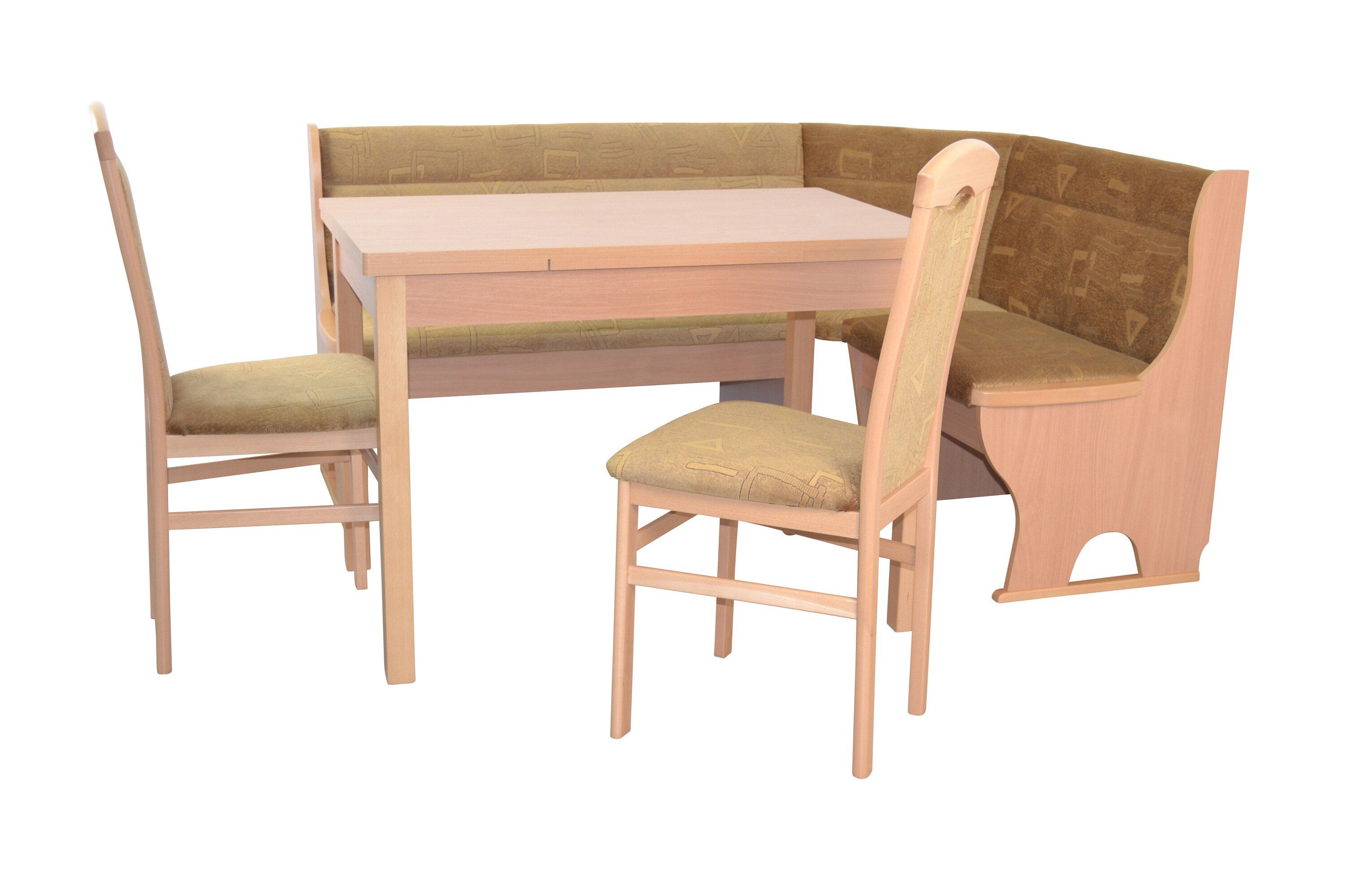 m&ouml;bel direkt online 4tlg. Eckbankgruppe In drei Holzdekoren und drei Stofffarben - Bild 1