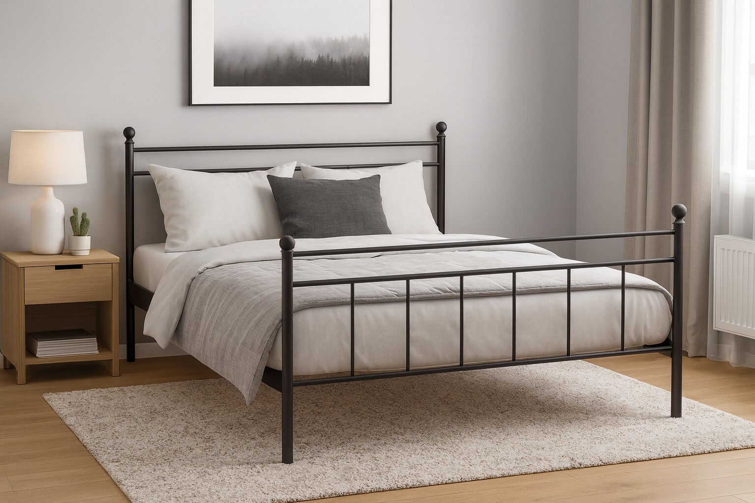 möbel direkt online Metallbett in 3 Größen Rubi schwarz