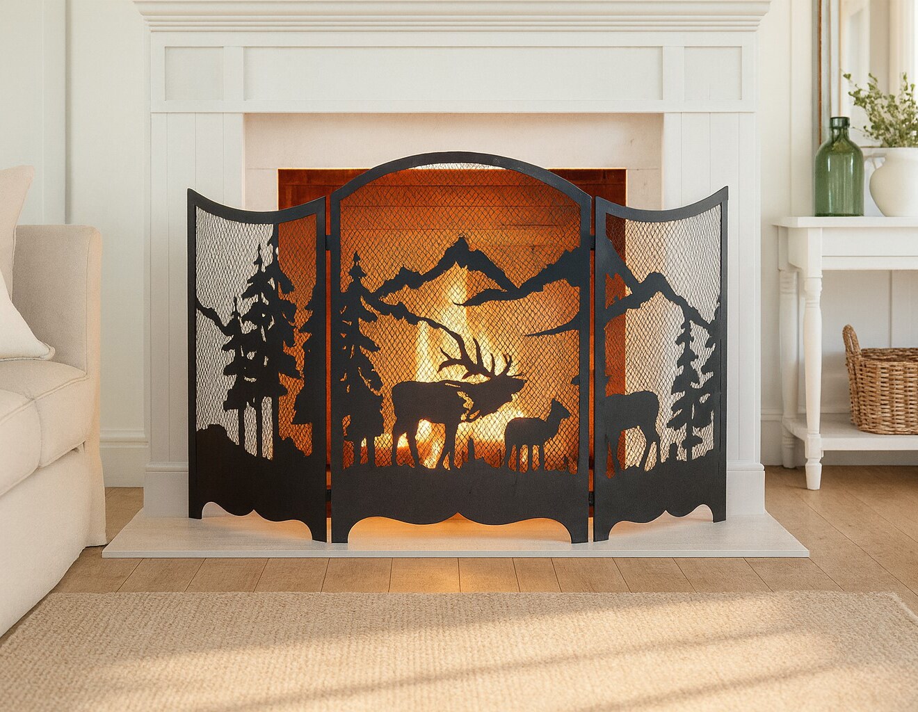 möbel direkt online Kamingitter, Kaminparavent Rosalie | 04046884071824