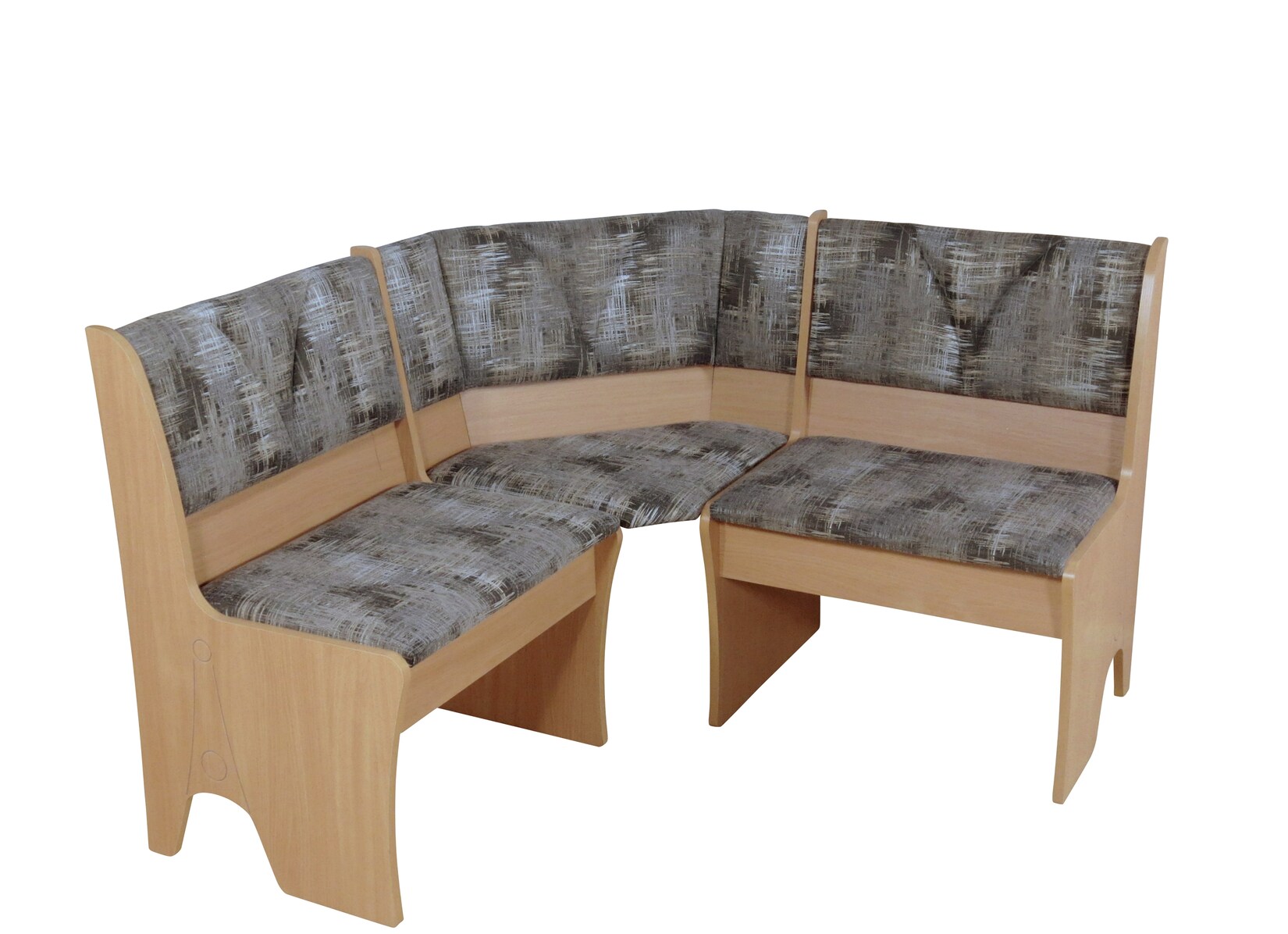 möbel direkt online Eckbank 124x124 cm Dunja Natur, nuss dunkel