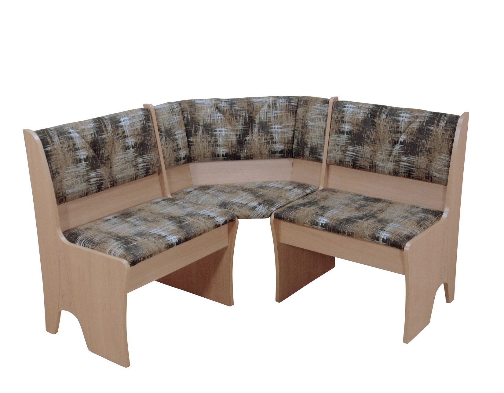 möbel direkt online Eckbank 124x124 cm Dunja Natur, nuss dunkel
