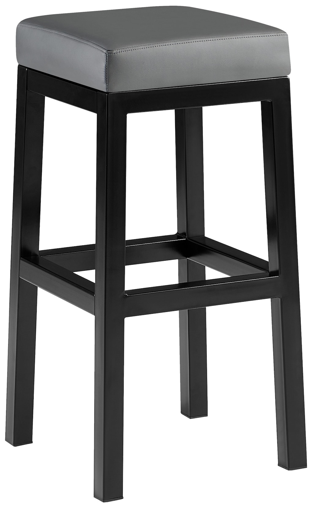 CLP Barhocker Taylor I Sitzhöhe 78 cm I Gepolsterter Barstuhl mit Kunstlederbezug I Tresenhocker mit schwarzem Metallgestell