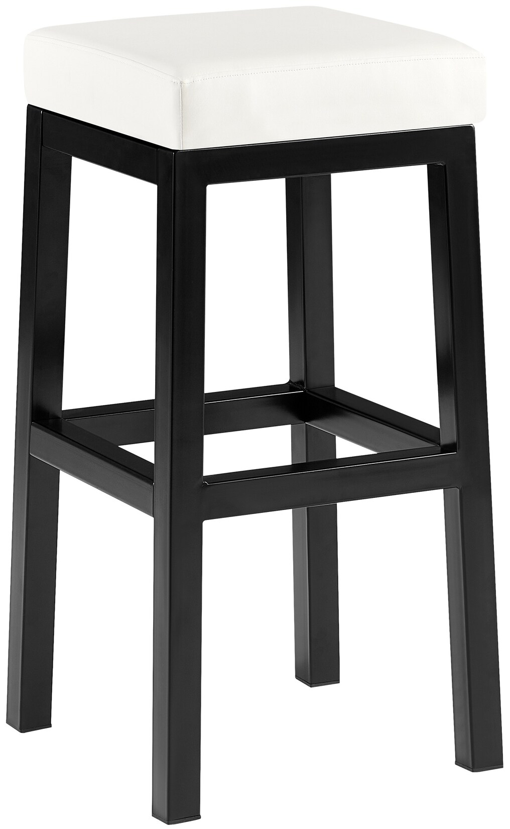 CLP Barhocker Taylor I Sitzhöhe 78 cm I Gepolsterter Barstuhl mit Kunstlederbezug I Tresenhocker mit schwarzem Metallgestell