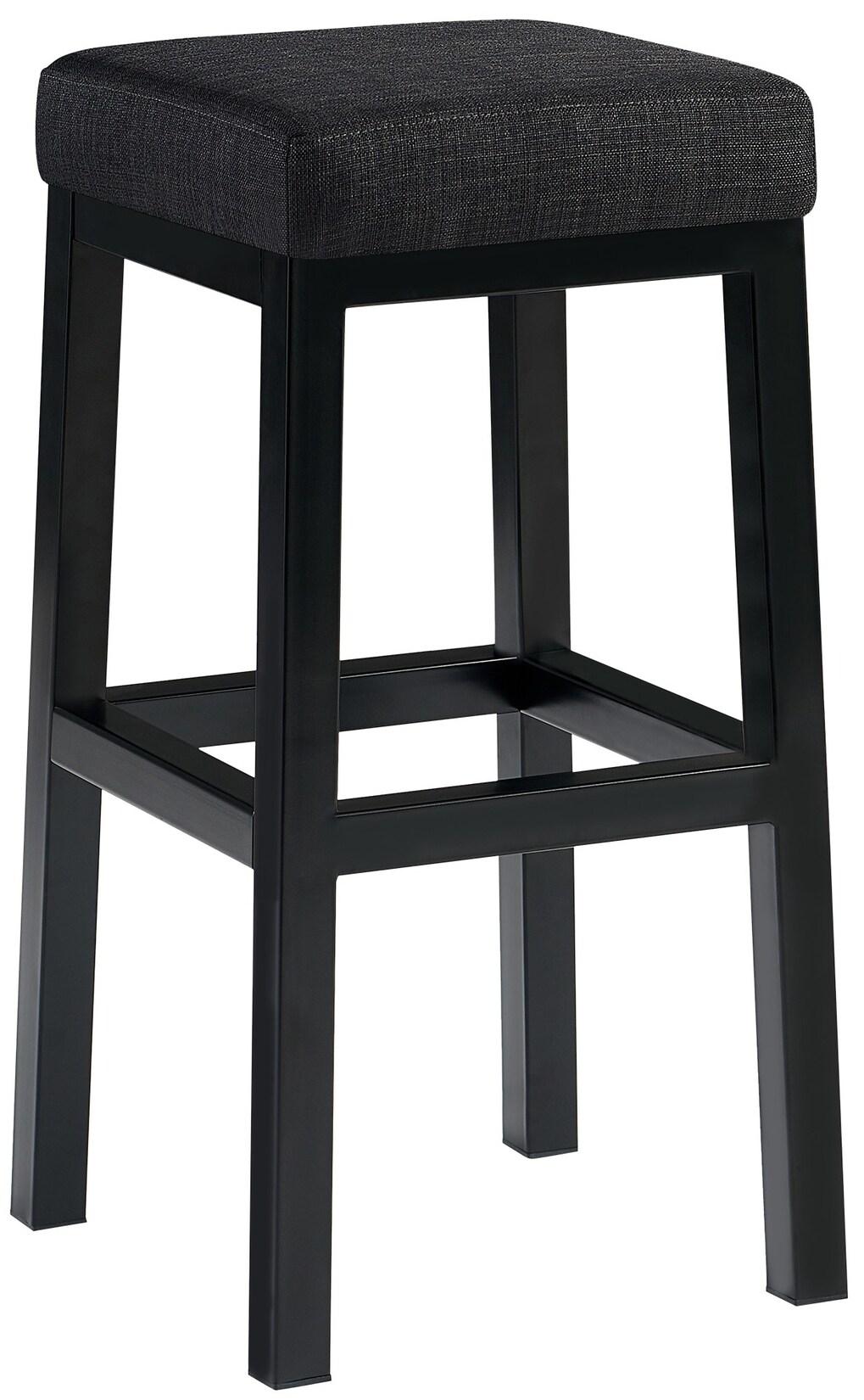 CLP Barhocker Taylor I Sitzhöhe 78 cm I Gepolsterter Barstuhl mit Stoffbezug I Tresenhocker mit schwarzem Metallgestell