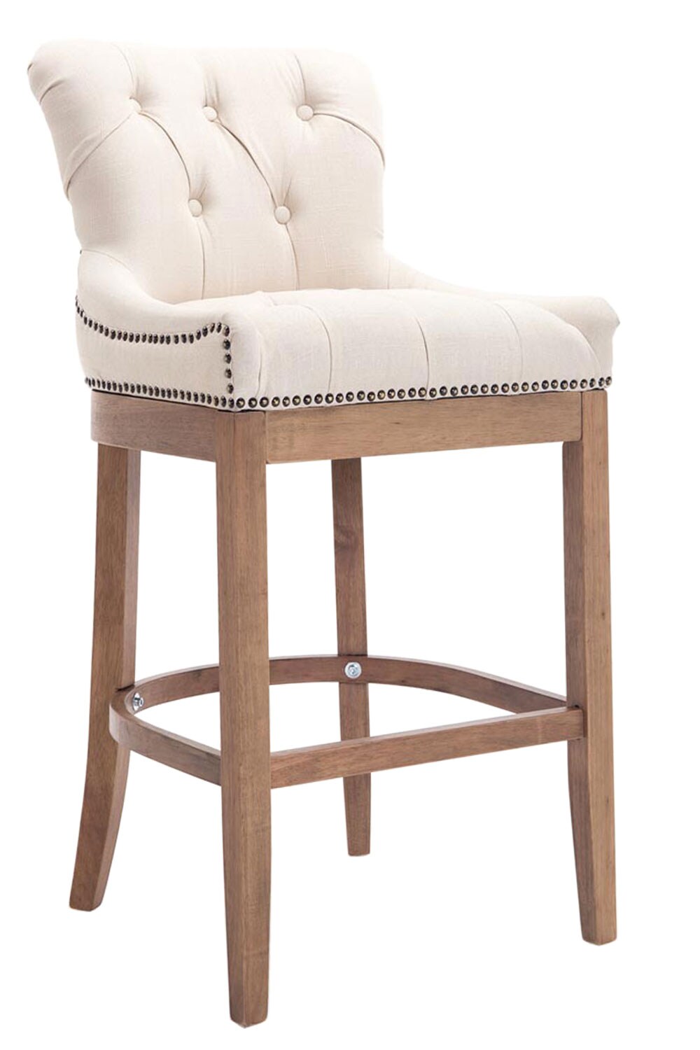 CLP Barhocker Lakewood Stoff-Bezug I Gepolsterter Tresenstuhl I Gestell Aus Holz | 04251152640224