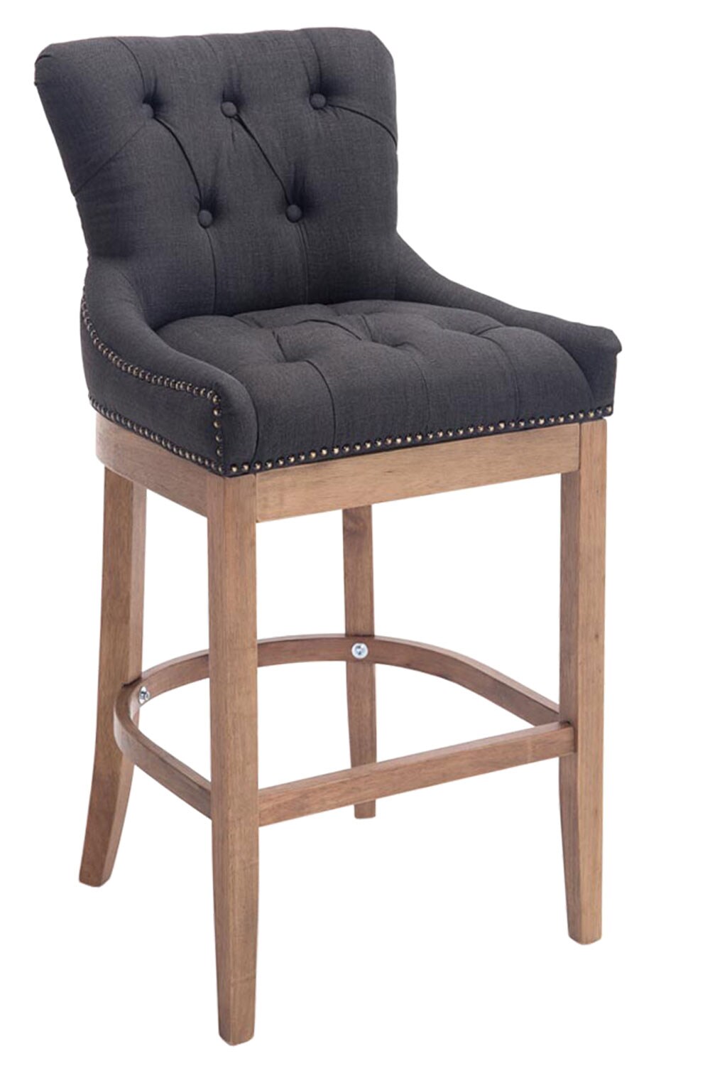 CLP Barhocker Lakewood Stoff-Bezug I Gepolsterter Tresenstuhl I Gestell Aus Holz - Bild 1