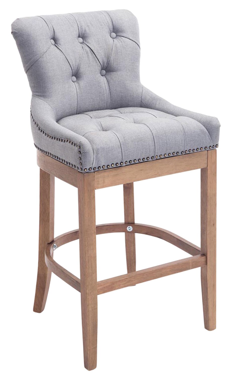 CLP Barhocker Lakewood Stoff-Bezug I Gepolsterter Tresenstuhl I Gestell Aus Holz - Bild 1