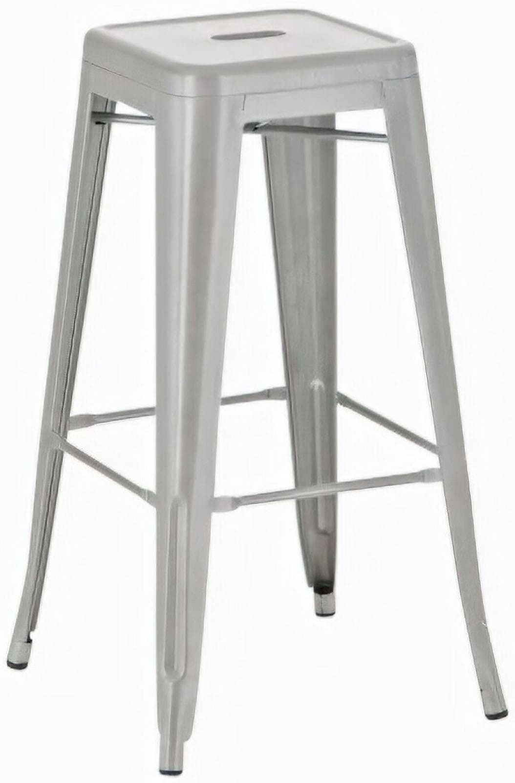 CLP Metall-Barhocker JOSHUA mit Fußstütze I Stapelbarer Tresenhocker mit einer Sitzhöhe von: 77 cm I In verschiedenen Fa
