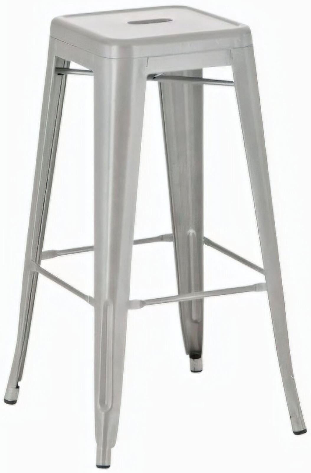 CLP Barhocker Joshua I Stapelbarer Tresenhocker aus Metall I Barstuhl mit Fußstütze I Sitzhöhe 76 cm I Stapelhocker