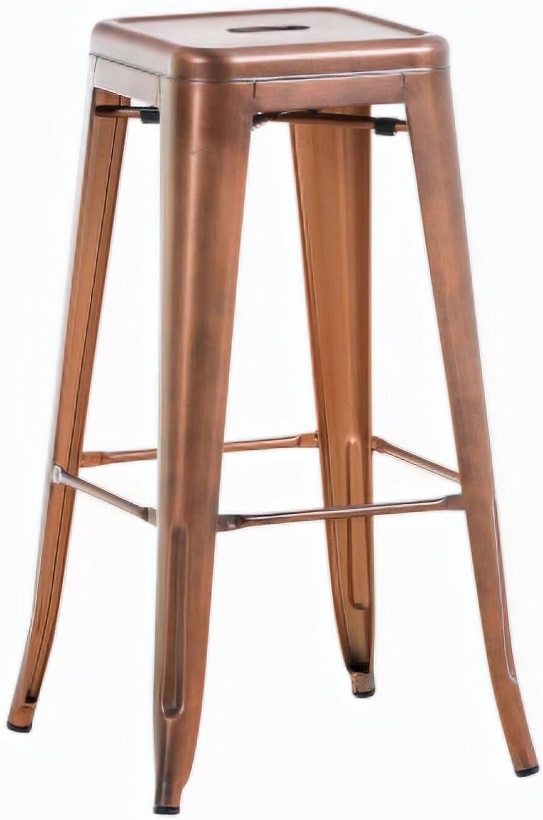 CLP Metall-Barhocker JOSHUA mit Fußstütze I Stapelbarer Tresenhocker mit einer Sitzhöhe von: 77 cm I In verschiedenen Fa