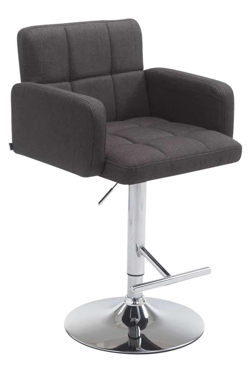 CLP Barhocker Los Angeles Stoff | H&ouml;henverstellbarer Barstuhl Mit Drehbarem Sitz | Bistrohocker Mit Metallgestell Und Fu&szlig;st&uuml;tze - Bild 1