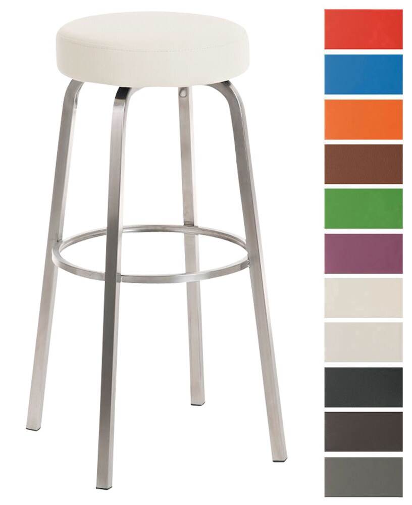 CLP Edelstahl-Barhocker KAMARI, rund, 4 Beine, Sitzh&ouml;he 78 cm - Bild 1