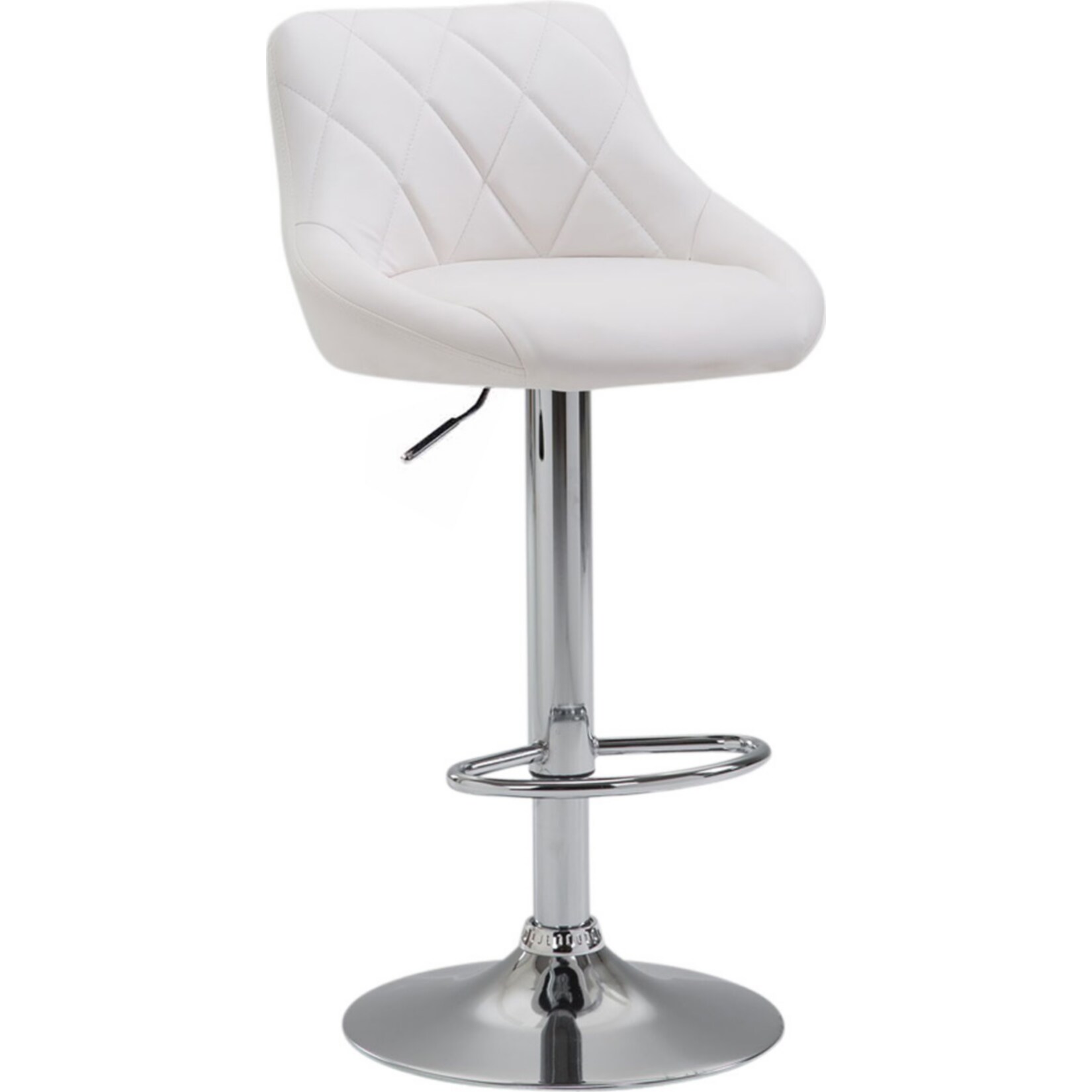 CLP Barhocker Lazio Mit Kunstlederbezug I Drehbarer Thekenhocker Mit Fu&szlig;st&uuml;tze I H&ouml;henverstellbarer Barstuhl Mit Trompetenfu&szlig; - Bild 1