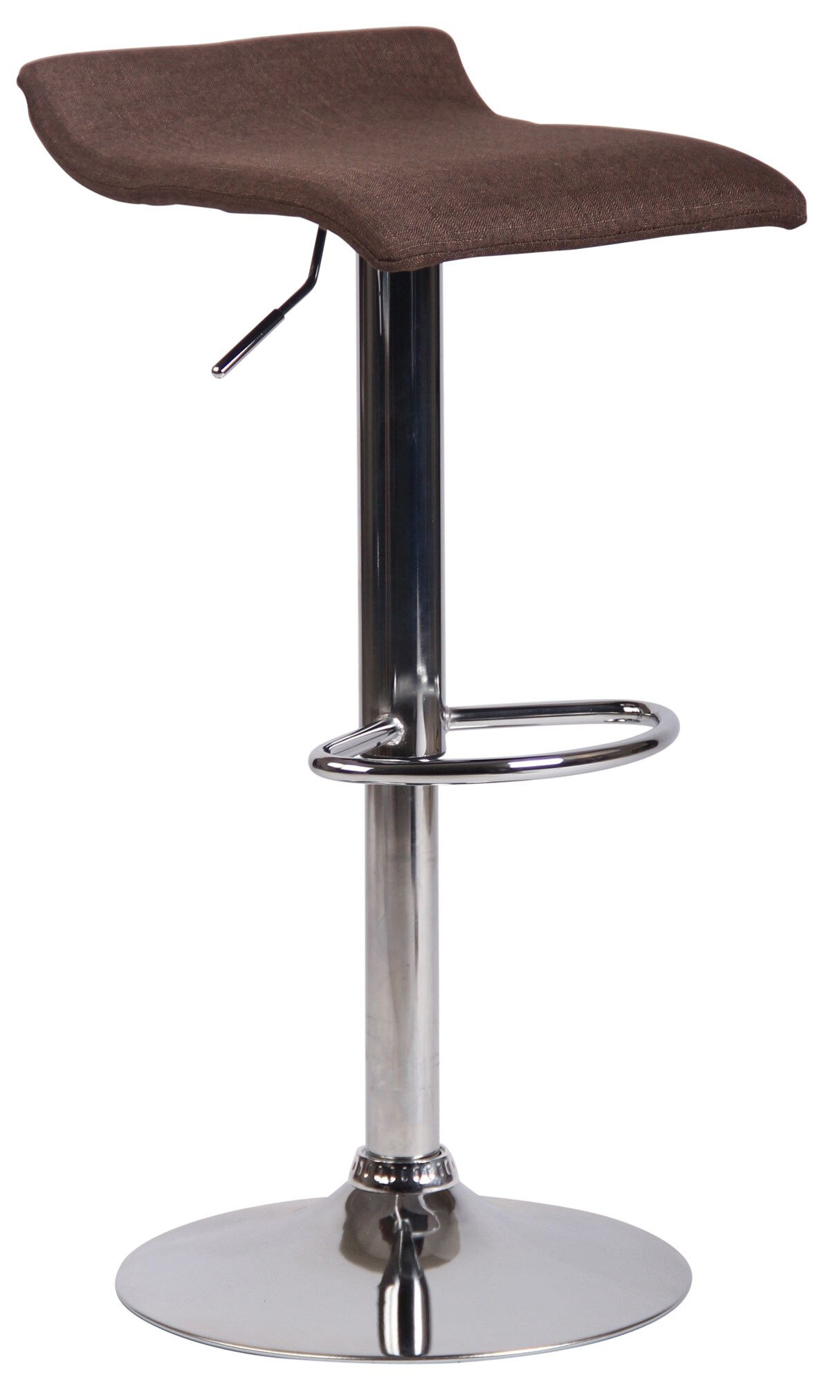 CLP Barhocker DYN V2 Stoff I H&ouml;henverstellbarer Thekenhocker mit Fu&szlig;st&uuml;tze I Tresenhocker mit Trompetenfu&szlig; - Bild 1