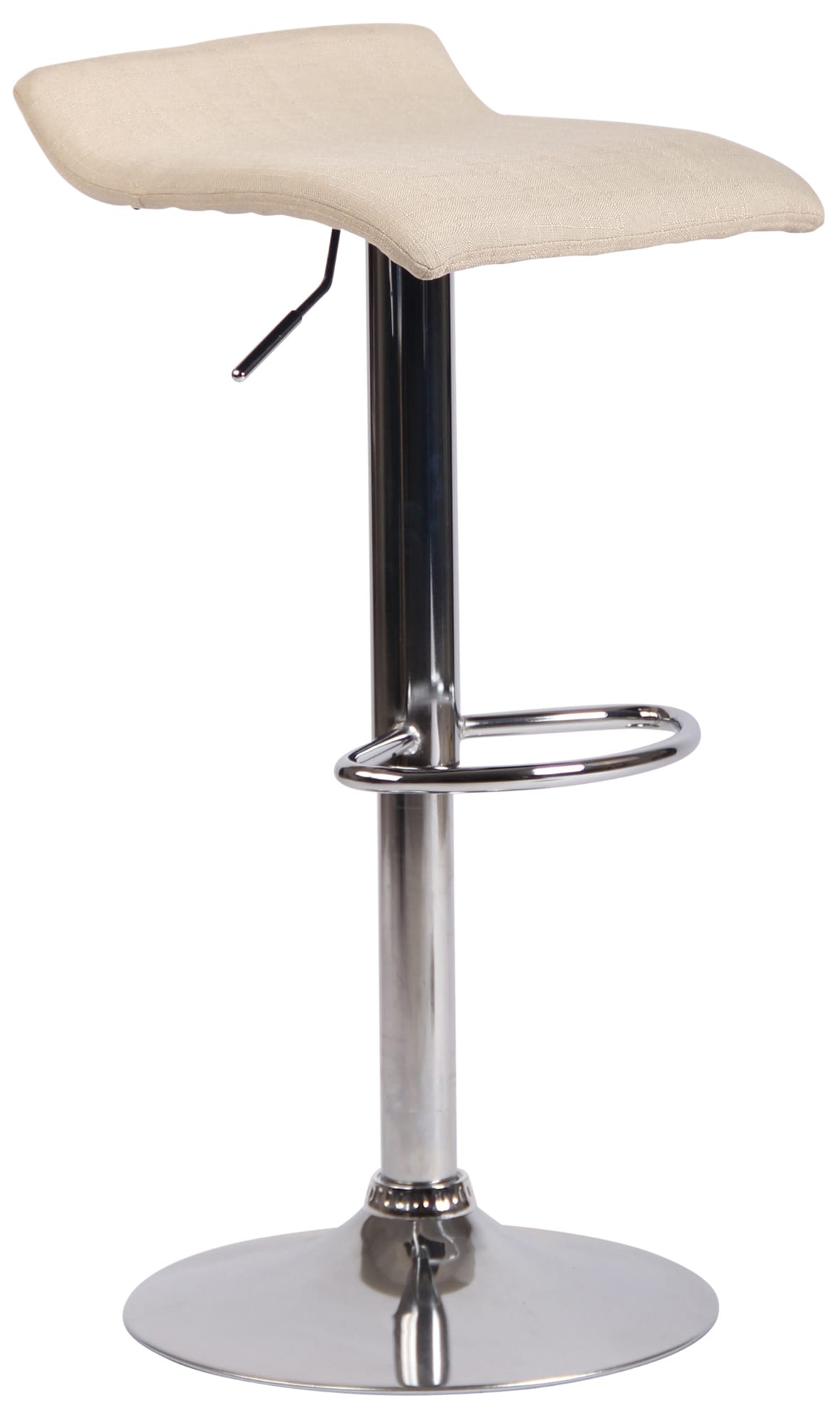 CLP Barhocker DYN V2 Stoff I H&ouml;henverstellbarer Thekenhocker mit Fu&szlig;st&uuml;tze I Tresenhocker mit Trompetenfu&szlig; - Bild 1