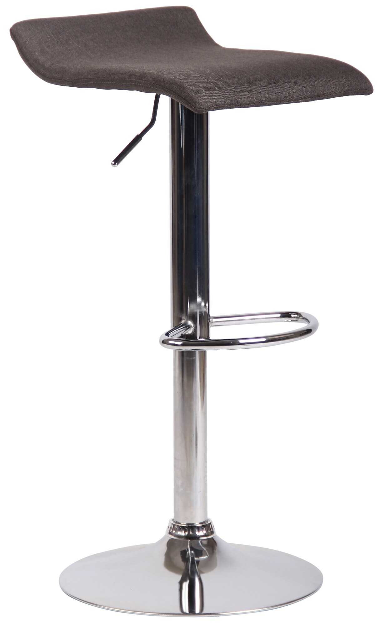 CLP Barhocker DYN V2 Stoff I H&ouml;henverstellbarer Thekenhocker mit Fu&szlig;st&uuml;tze I Tresenhocker mit Trompetenfu&szlig; - Bild 1